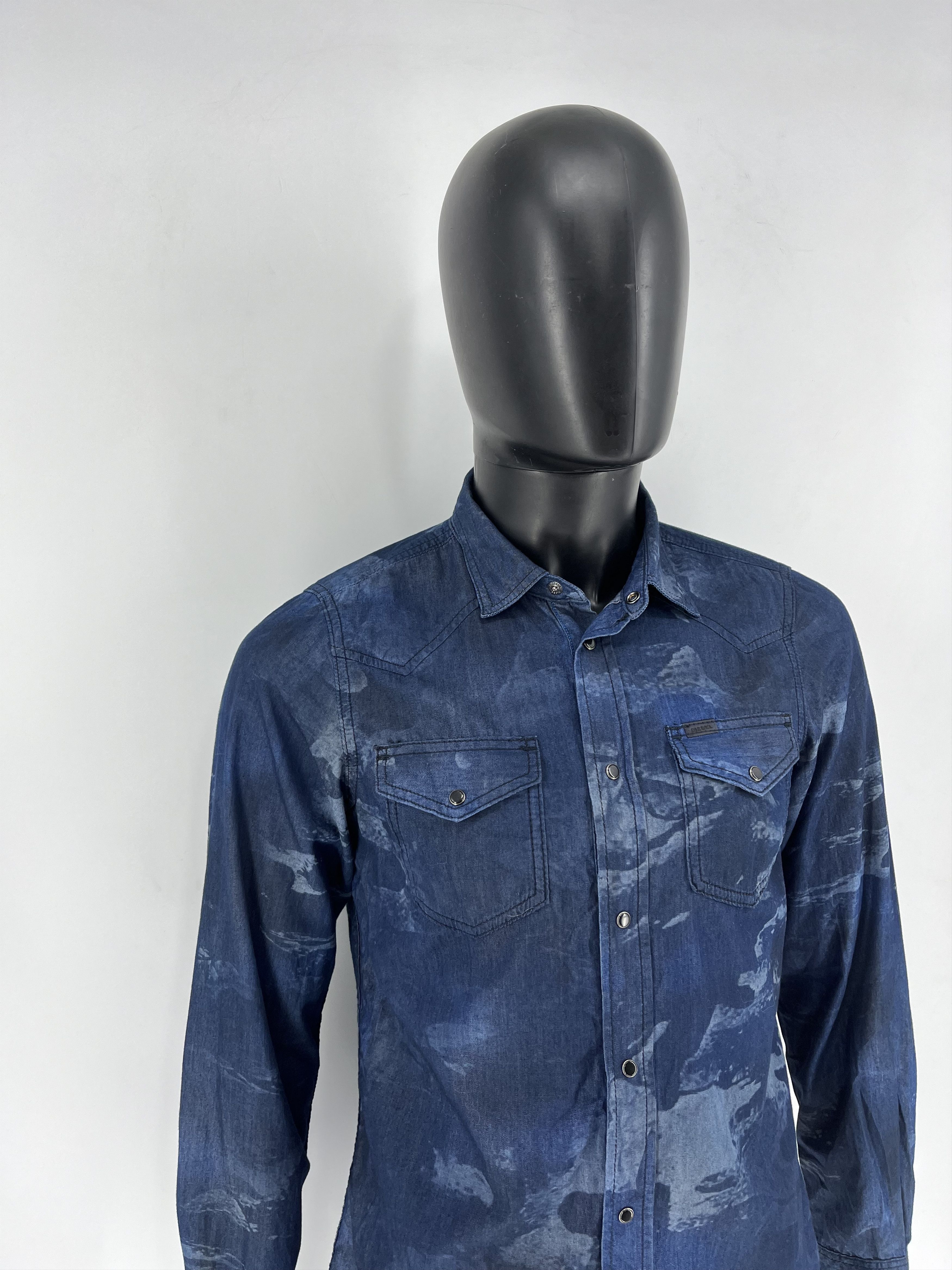 Diesel × Vintage Diesel Industry Pearl Snap Denim Long Sleeve Shirt Size M Size US M / EU 48-50 / 2 - 3 Thumbnail