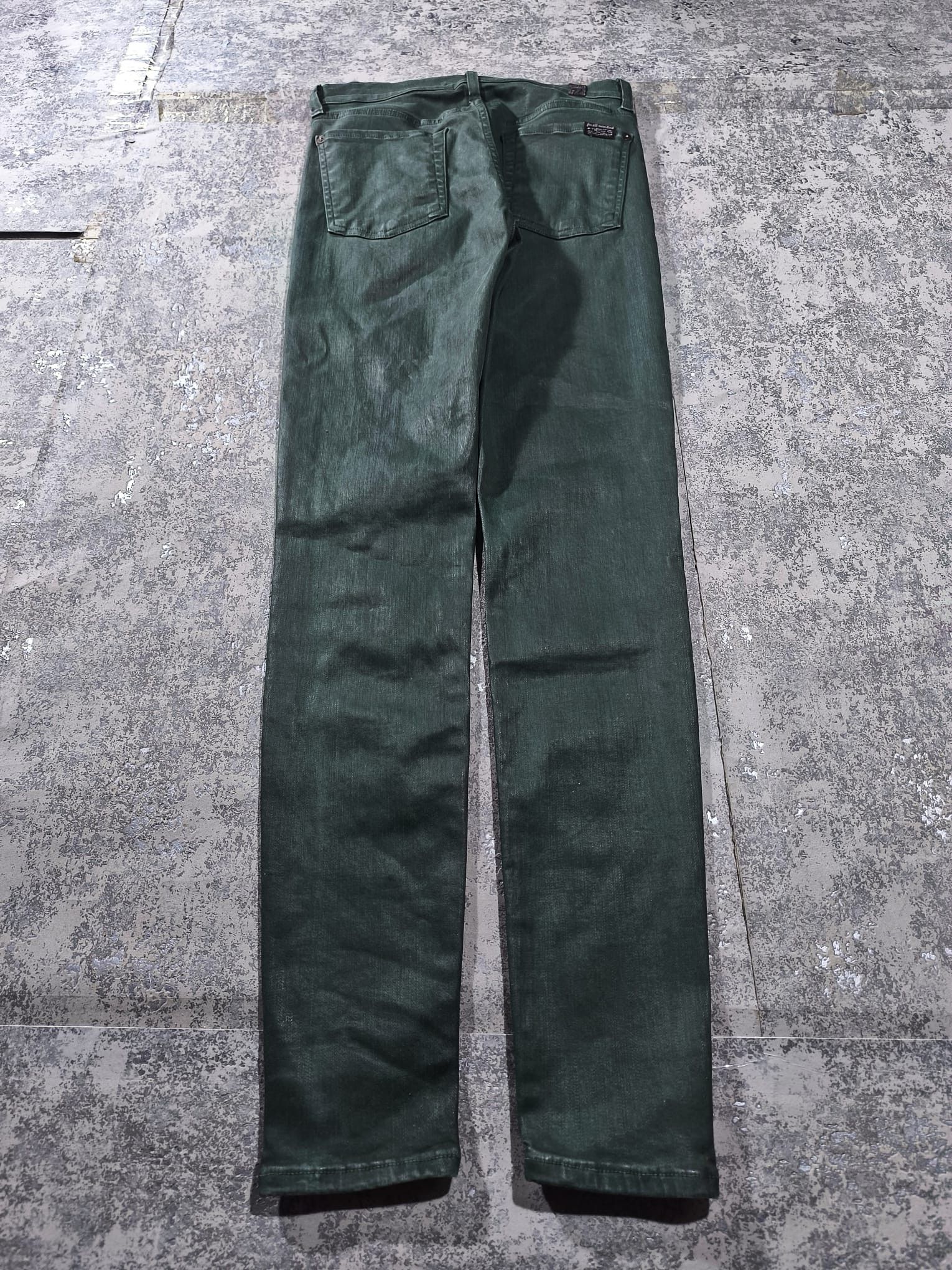 7 For All Mankind hedi slimane type skinny slim coated waxed jeans Size 27" / US 4 / IT 40 - 3 Thumbnail