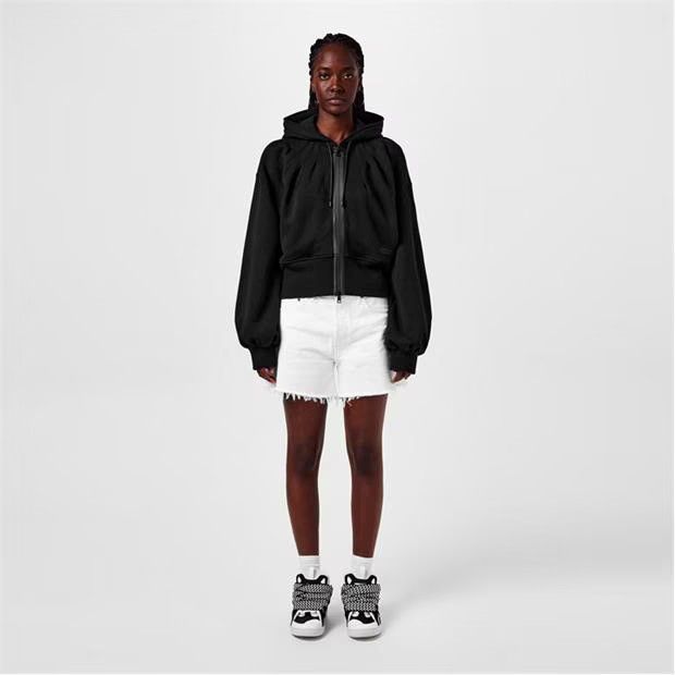 Lanvin o1g2r1mq1024 Zip Hoodie in Black Size S / US 4 / IT 40 - 6 Thumbnail