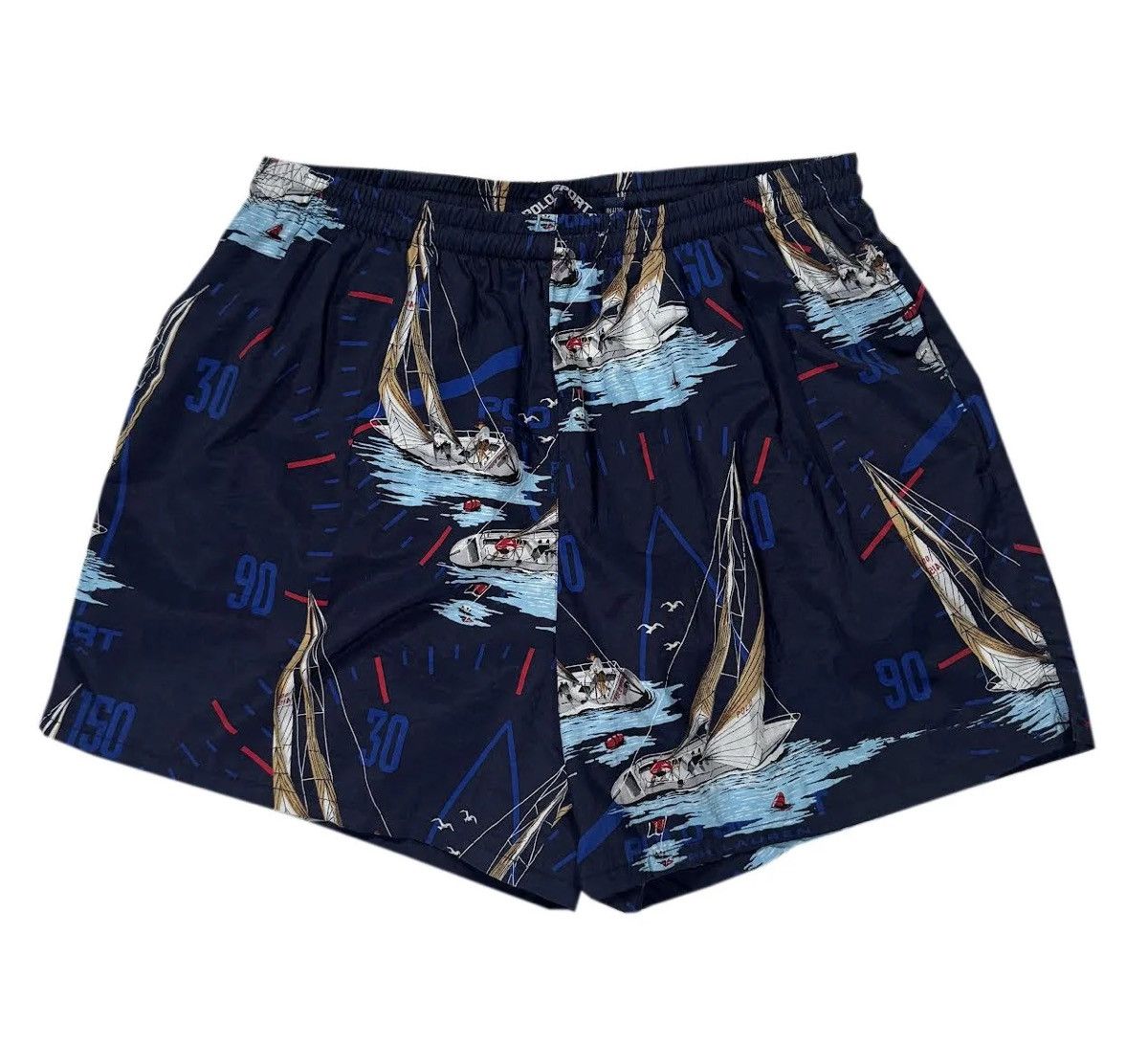 Polo Ralph Lauren Vintage Polo Sport Ralph Lauren Sailing Swim Trunks (Size L) Size US 36 / EU 52 - 1 Thumbnail