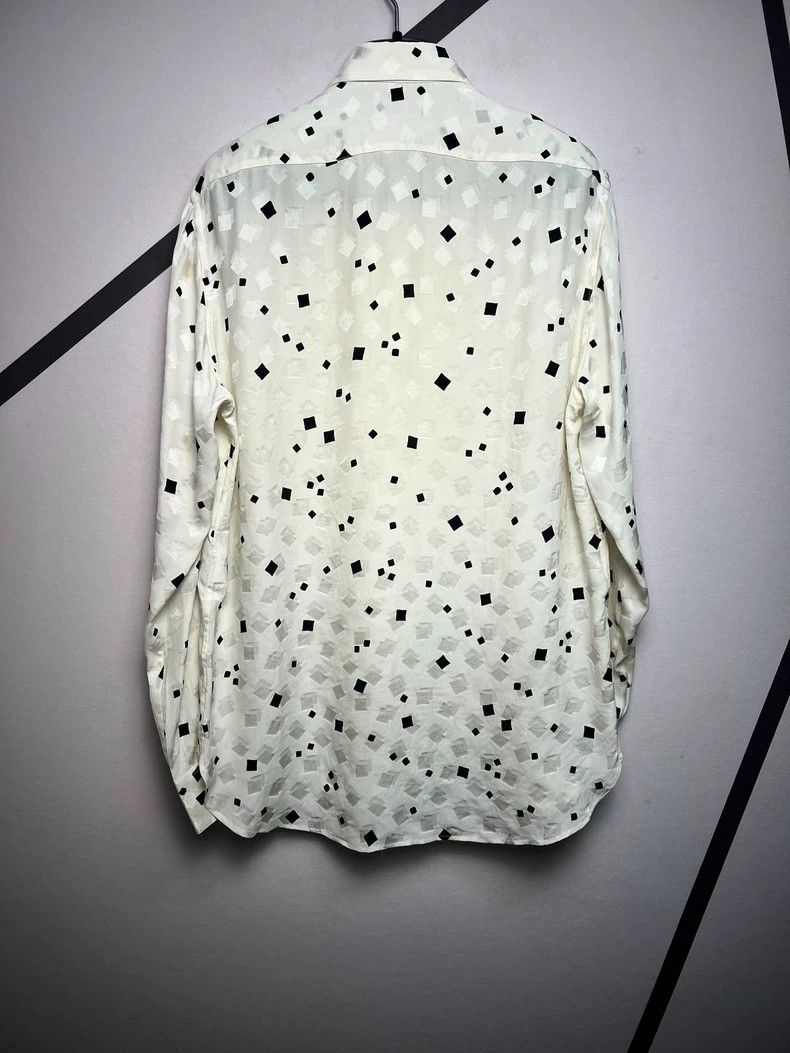 Yves Saint Laurent Saint Laruent size 37 White Square Mulberry Silk Shirt for Size US M / EU 48-50 / 2 - 2 Thumbnail