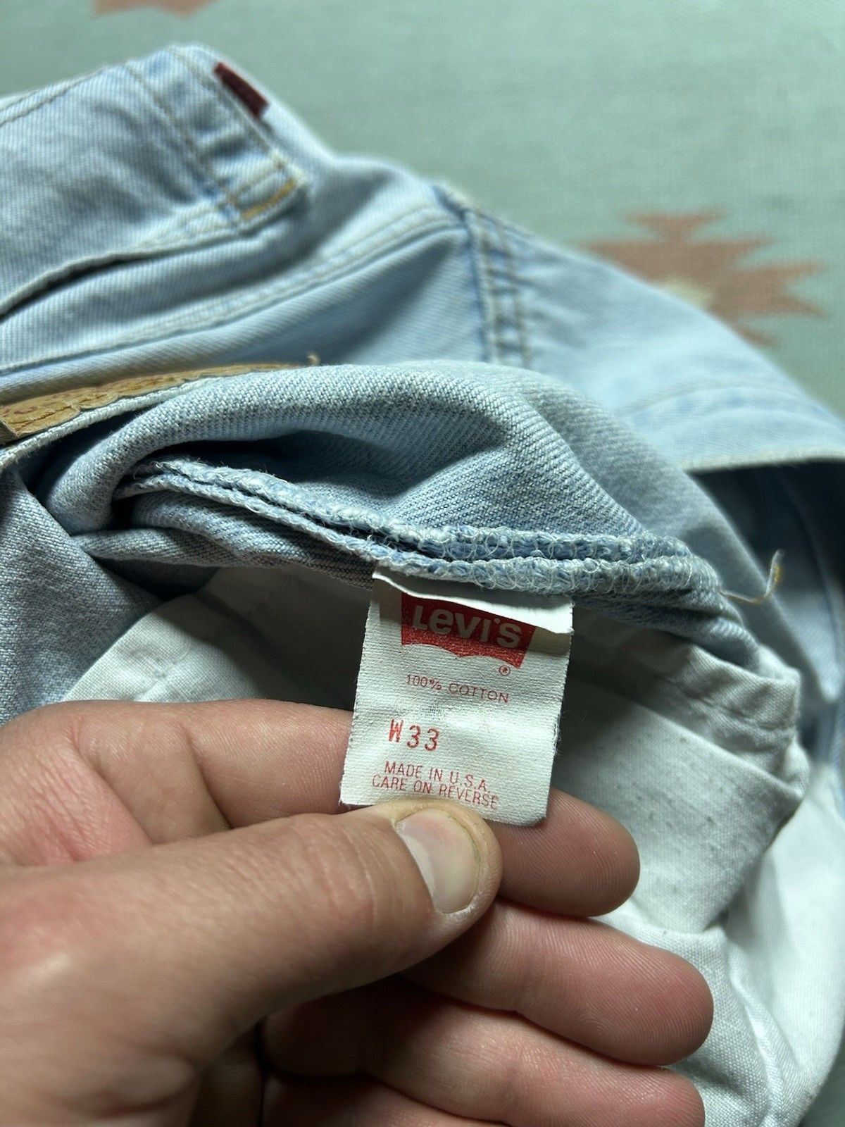Vintage Vtg Levis 501 jean shorts jorts button fly light wash USA 32 Size US 32 / EU 48 - 9 Thumbnail