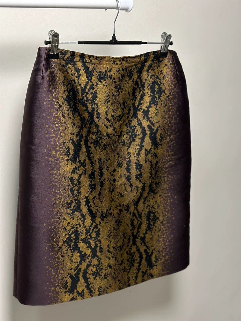 Dries Van Noten Dries Van Noten size:40 A short skirt with purple and gold Size 39" - 2 Thumbnail