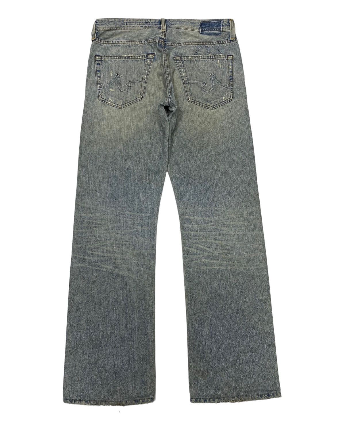 A&G Rock 🔥AG ADRIANO GOLDSCHMIED ☮️ LOGO DISTRESSED DENIM JEANS Size US 31 - 2 Thumbnail