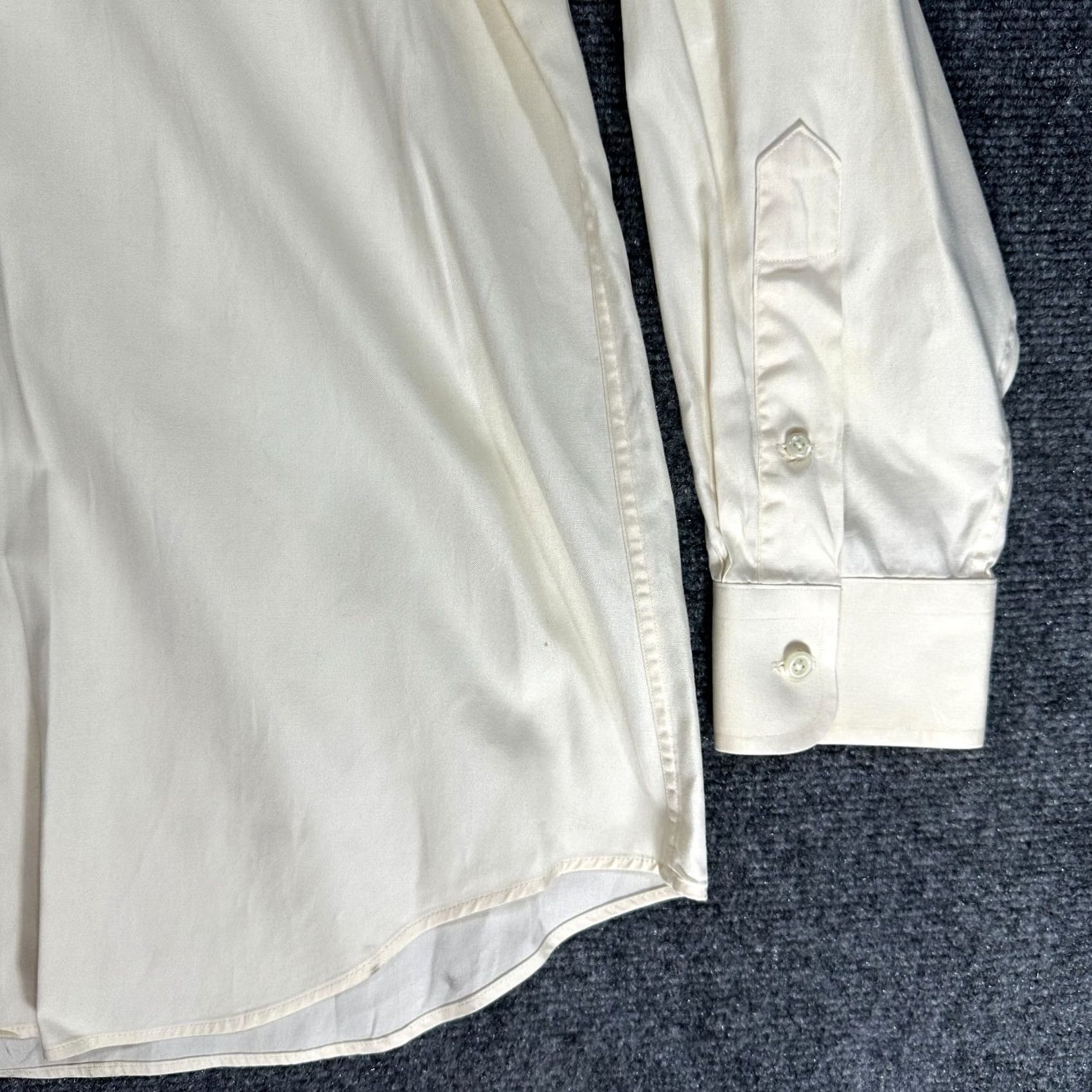 Vintage Paul Fredrick Shirt Yellow Cotton PinPoint Oxford 80's Two Ply 15 Mens Pocket Size US M / EU 48-50 / 2 - 3 Thumbnail