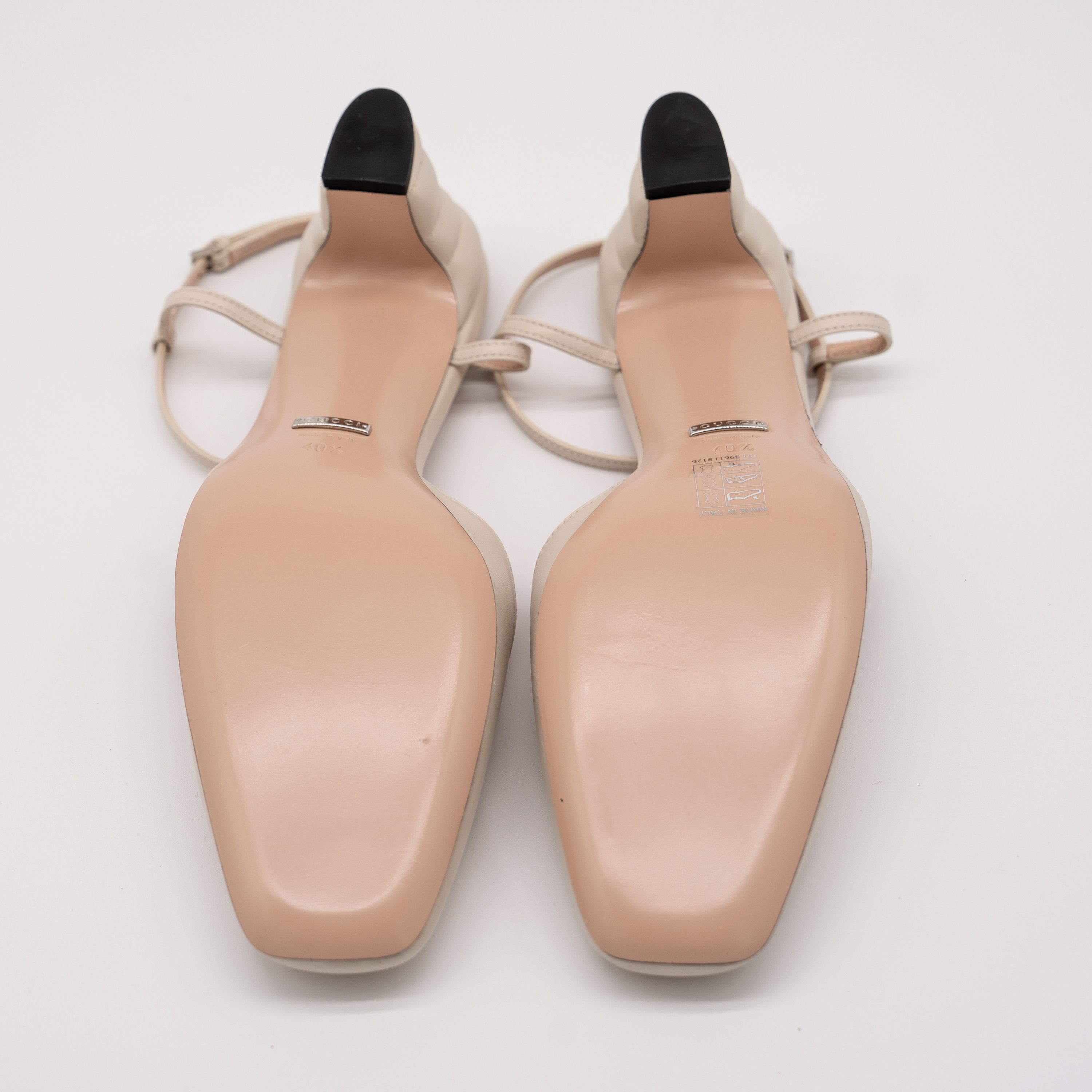 Gucci 40.5G 10.5 US Gucci GG Slingback Pump T-Strap White Size US 10.5 / IT 40.5 - 6 Thumbnail