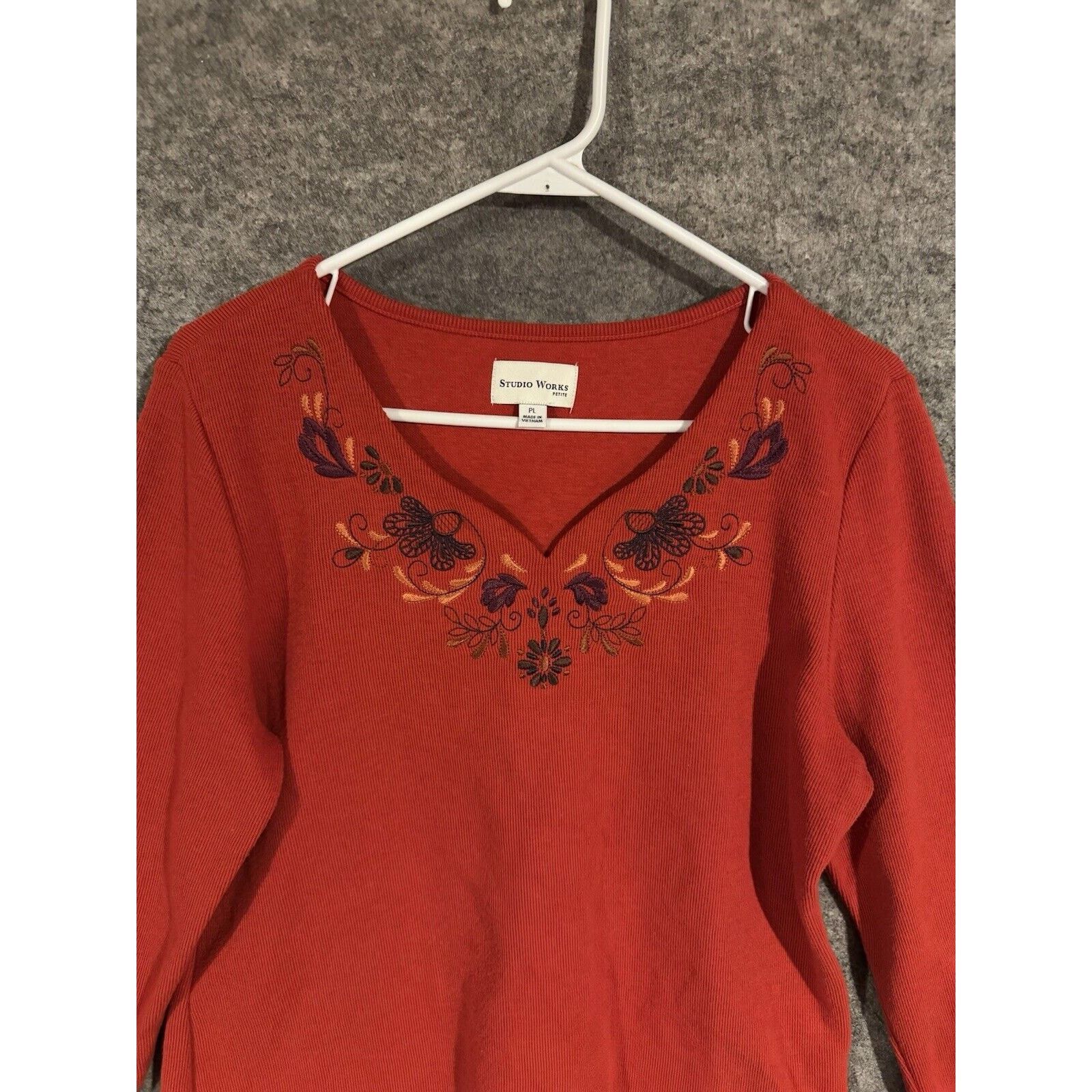 Other Cottagecore Top Womens PL Floral Embroidered Boho 2010s Size L / US 10 / IT 46 - 2 Thumbnail