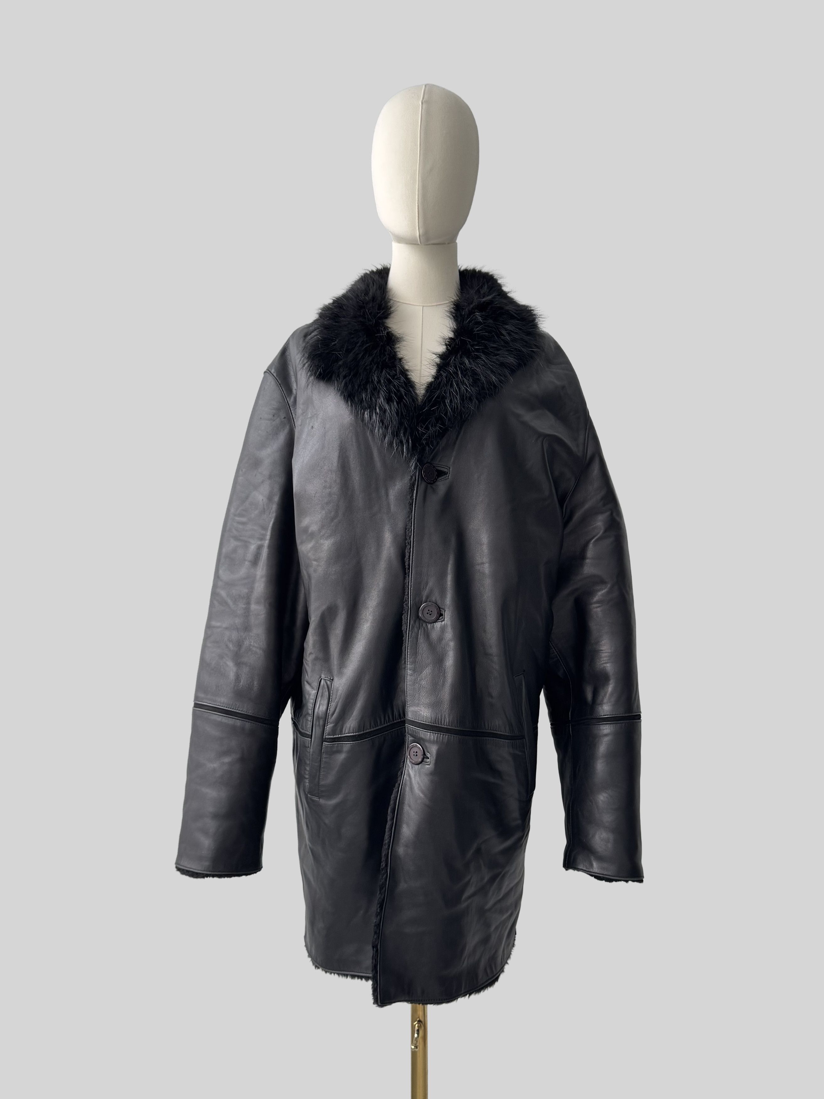 Vintage Vintage Real Sheepskin Coat (D10)(D15) Size US L / EU 52-54 / 3 - 1 Thumbnail