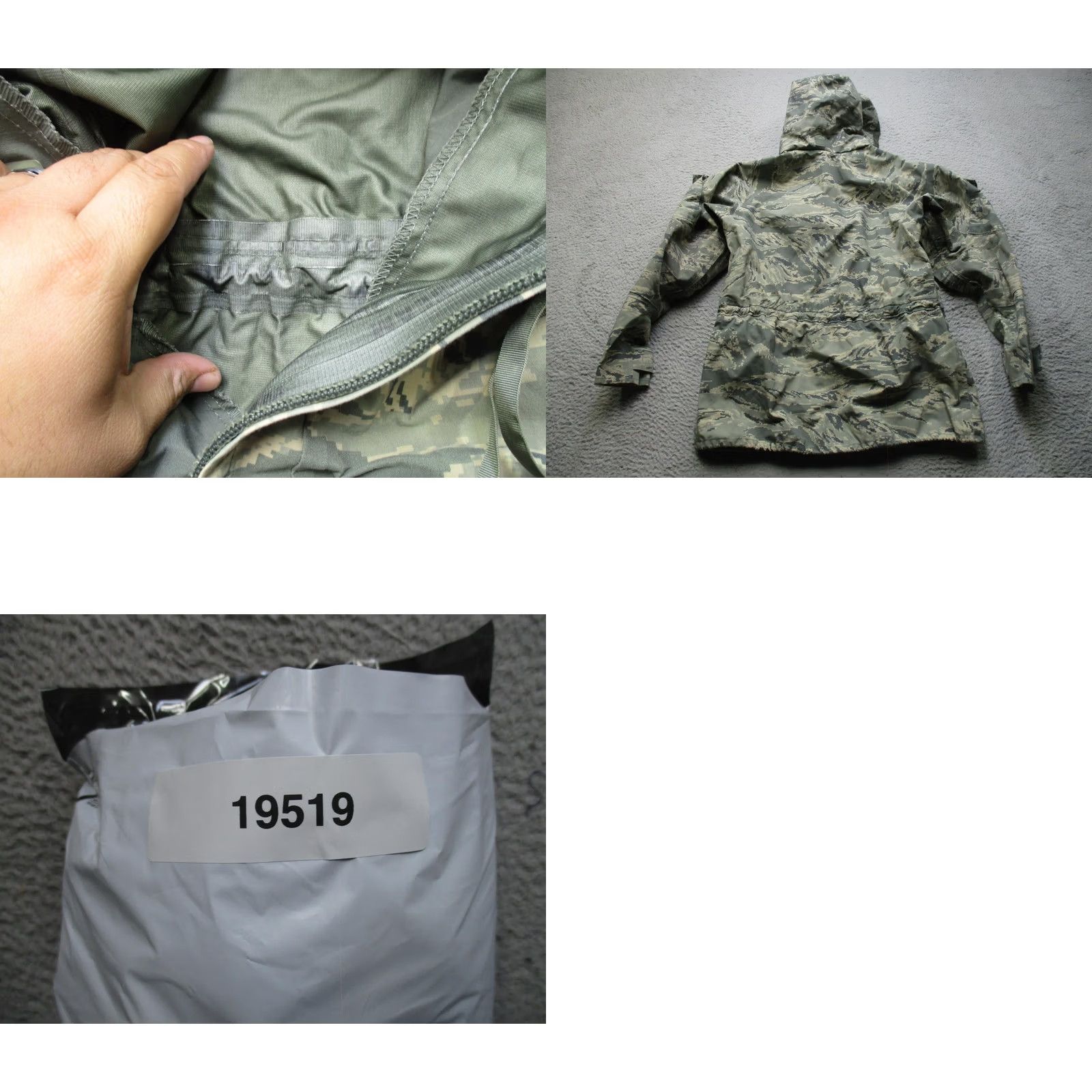 Vintage USAF APECS Parka Jacket Mens Small Short Digital Tiger Stripe Camo Hooded Valley Size US 29 - 8 Thumbnail