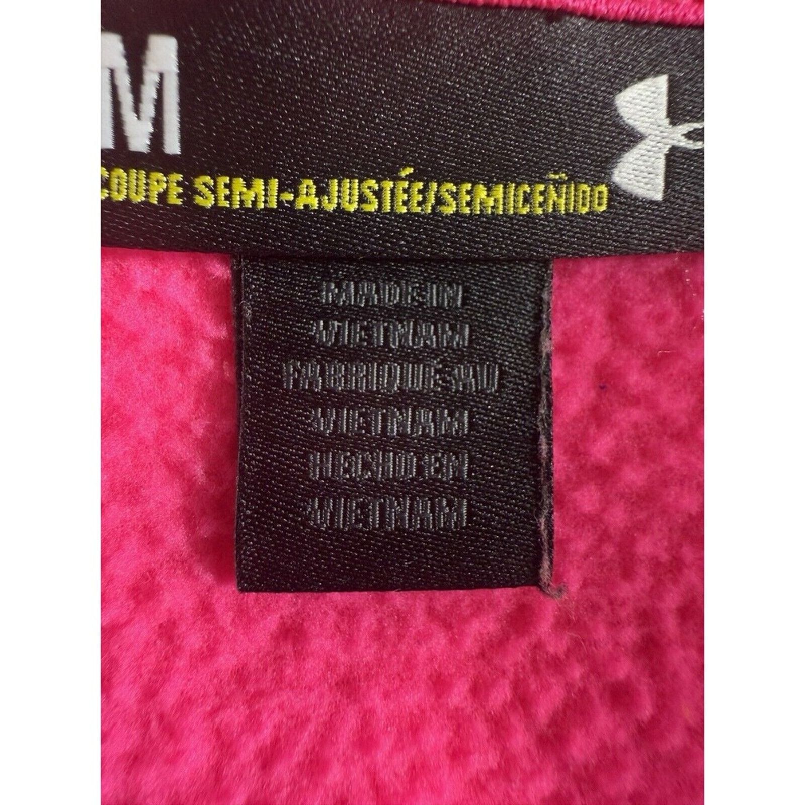 Under Armour Under Armour M Pink Full Zip Hooded Jacket Fleece Lined Size M / US 6-8 / IT 42-44 - 7 Thumbnail