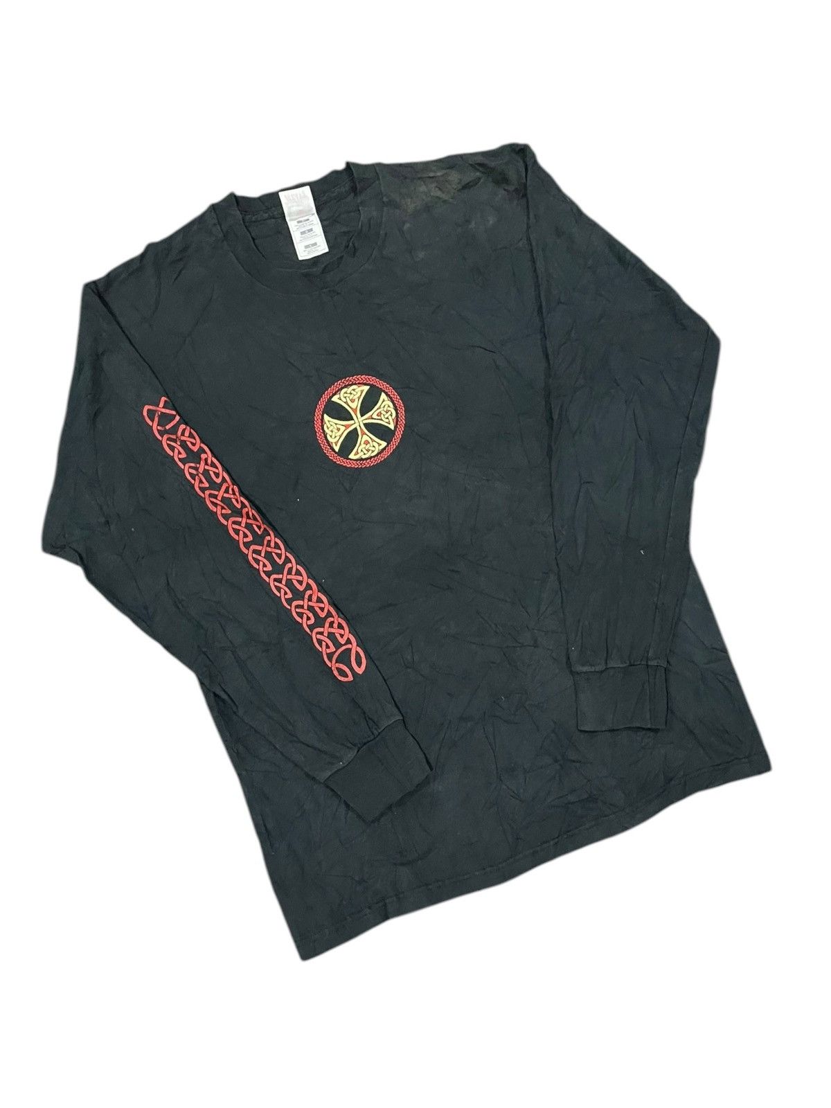 Vintage VTG '90 Courtney Davis Sacred Hearts Celtic Cross Shirts Size US L / EU 52-54 / 3 - 9 Thumbnail