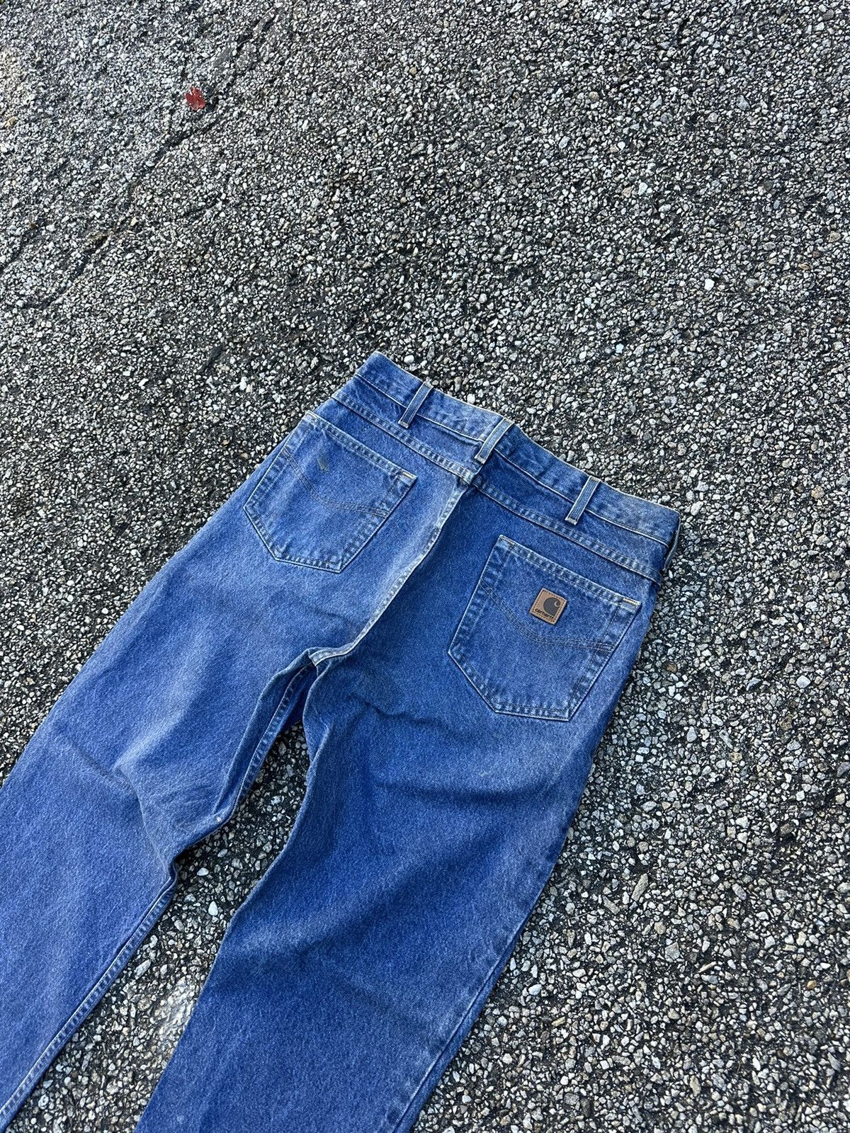 Vintage Rare Cargo Carhartt Blue Jeans