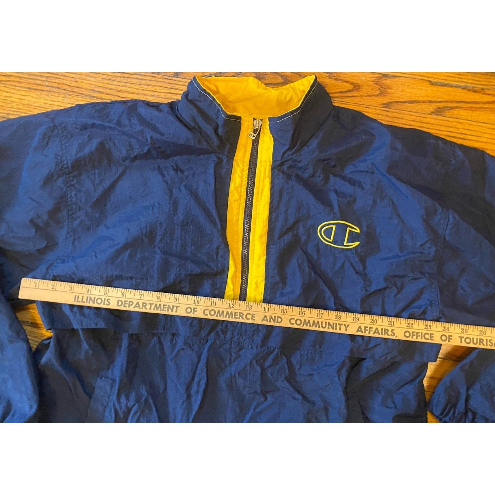 Champion VTG Champion Jacket Adult L Blue Pockets Spell Logo Vented Size US L / EU 52-54 / 3 - 6 Thumbnail