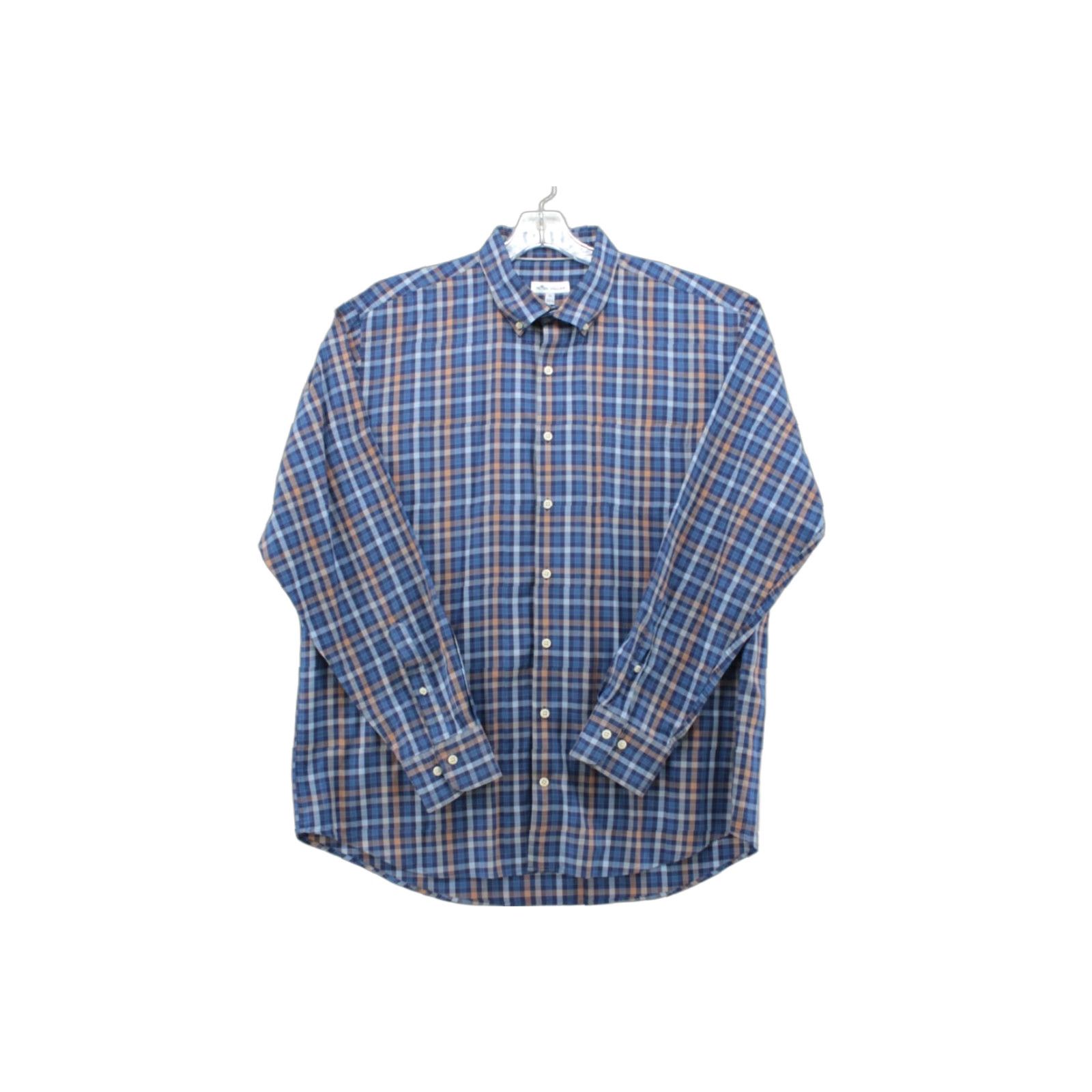 Peter Millar VINTAGE Peter Millar Shirt Men's XL Blue Check Stretch Button Down Preppy Golfer Modern Size US XL / EU 56 / 4 - 1 Thumbnail