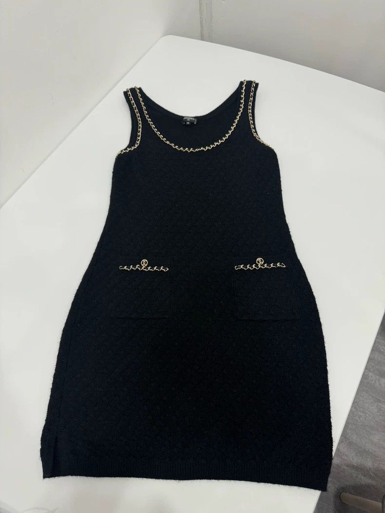 Chanel Chanel Chain Knit Long Dress - dmc Size US 36 / EU 52 - 1 Thumbnail