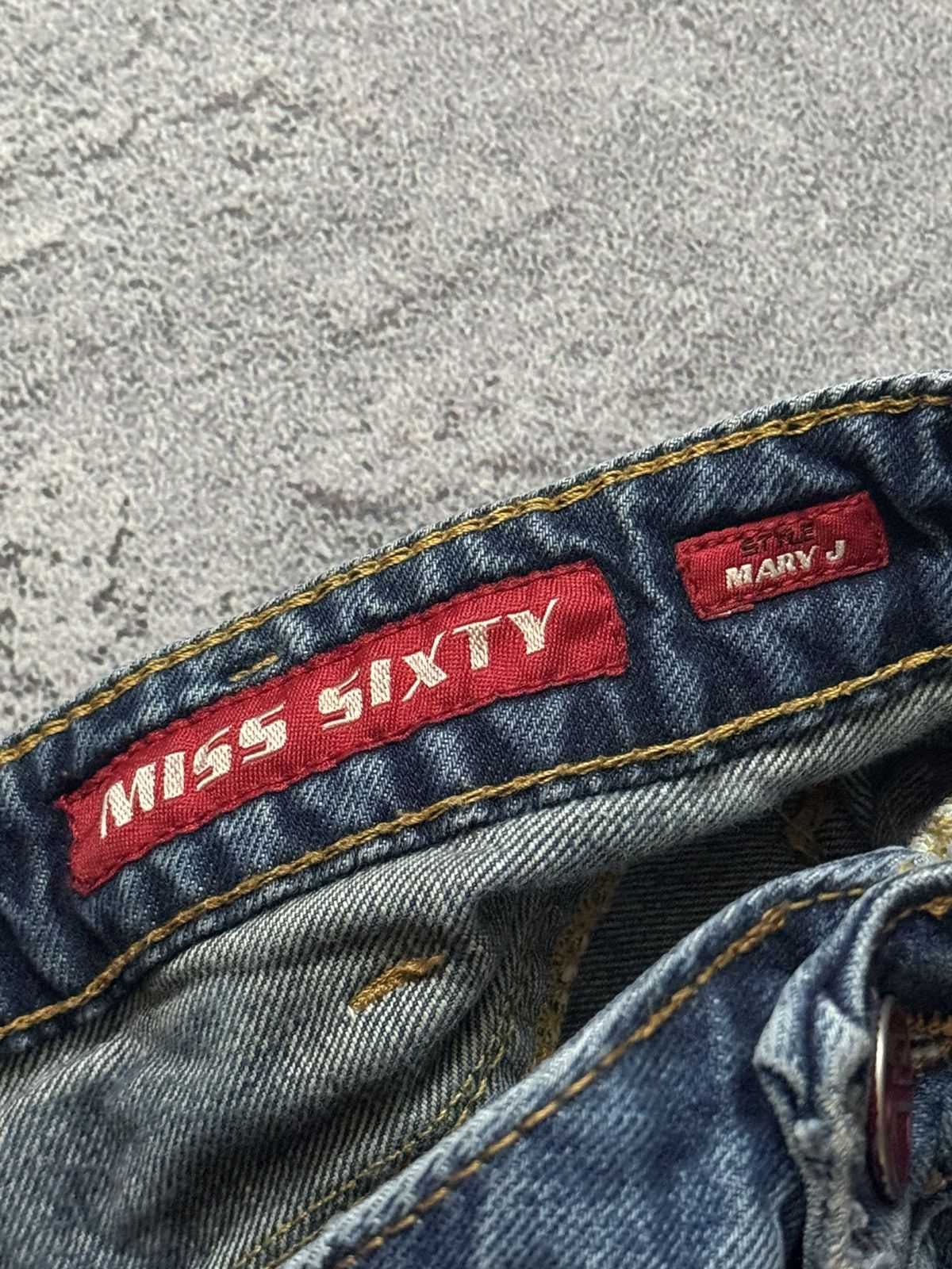 Miss Sixty × Vintage Miss sixty 29 Mary J Wmns Jean pant trouser chino distressed Size 29" - 15 Thumbnail