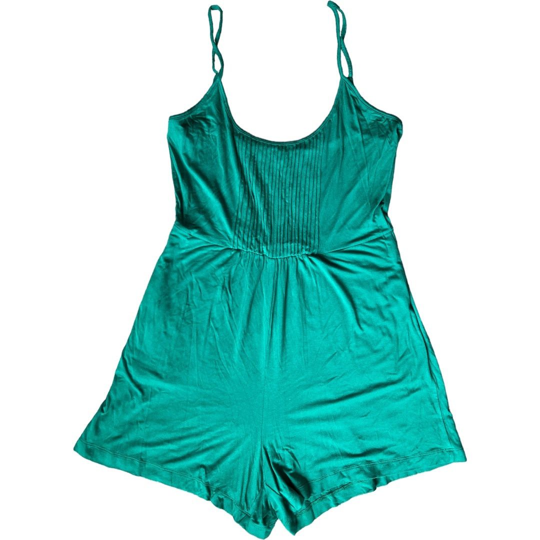 Calvin Klein Calvin Klein Green Spaghetti Strap Scoop Neck Romper, US10 Size 32" / US 10 / IT 46 - 1 Thumbnail