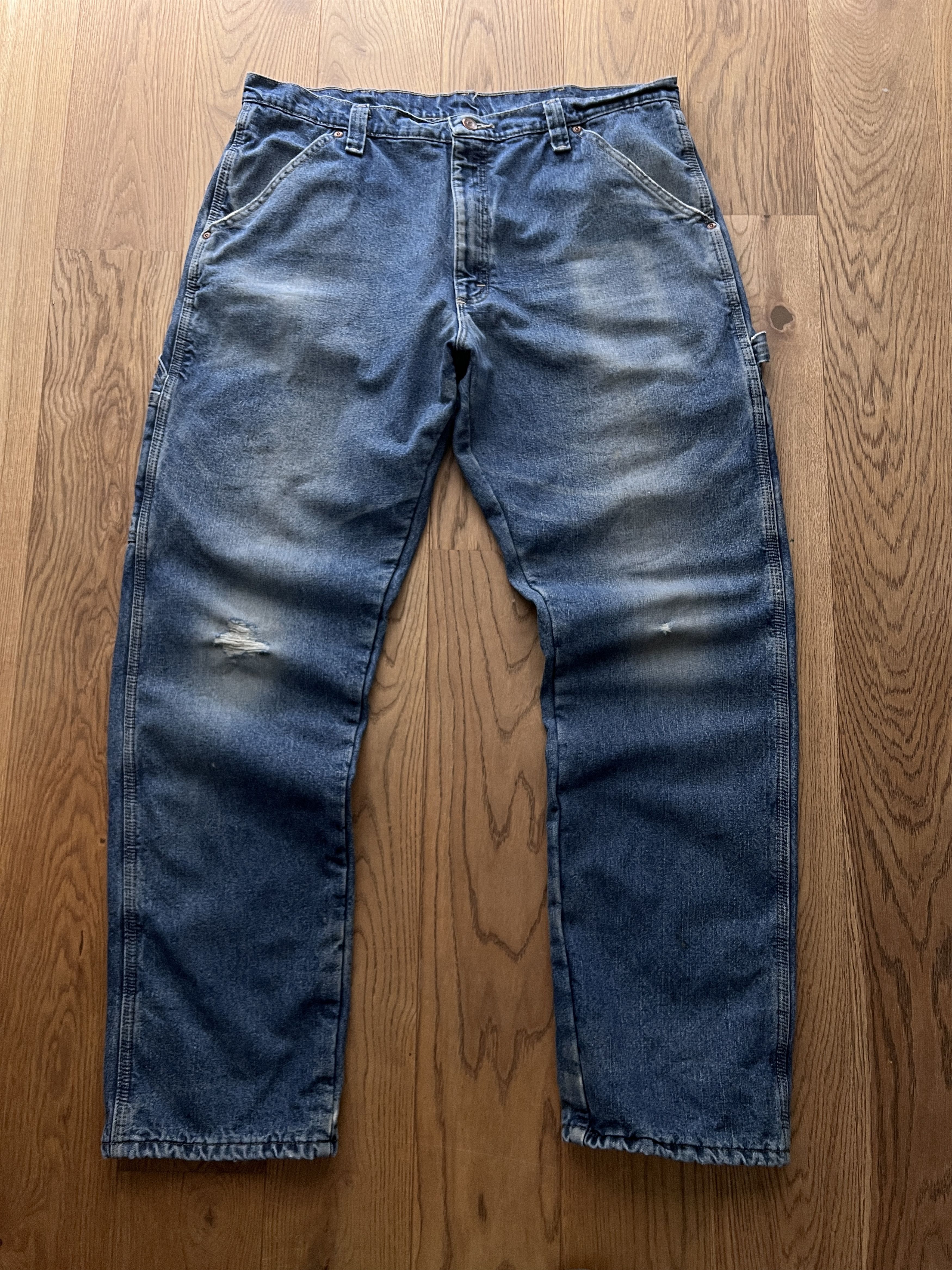 Wrangler Crazy! Wrangler vintage 90s carpenter fleece denim workpants Size US 36 / EU 52 - 1 Thumbnail