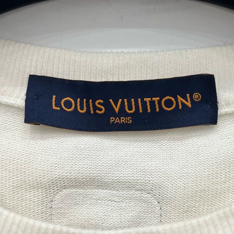 Louis Vuitton Louis Vuitton White leather logo knitted short sleeve Size US XL / EU 56 / 4 - 5 Thumbnail