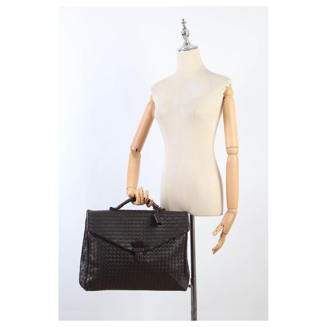 Bottega Veneta Authentic Bottega Veneta Intrecciato Woven Leather Briefcase Size ONE SIZE - 15 Thumbnail
