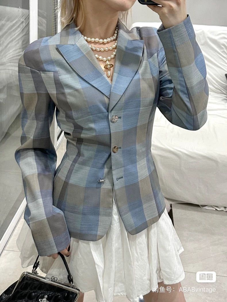 Vivienne Westwood Vivienne Westwood Morandi blue suit jacket top JK uniform Size S / US 4 / IT 40 - 2 Thumbnail