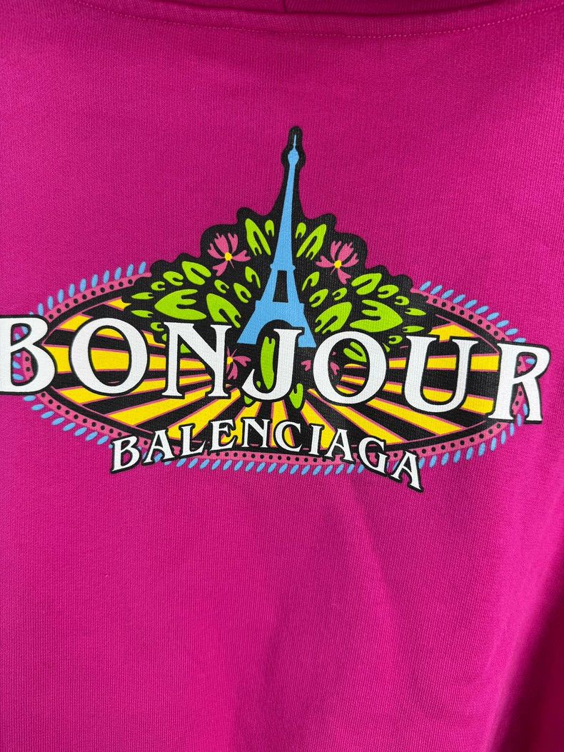 Balenciaga Balenciaga Pink tower print hooded sweatshirt Size US XS / EU 42 / 0 - 4 Thumbnail