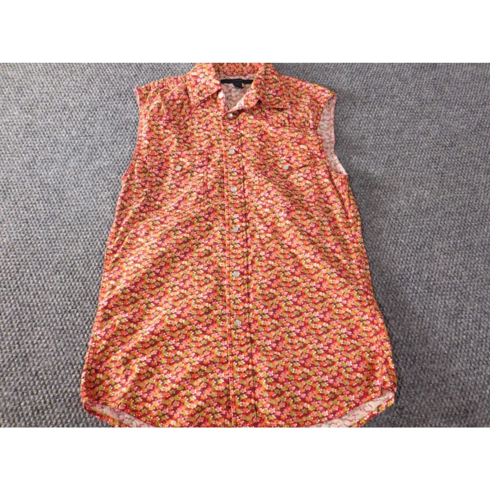 Express Express Womens Blouse Small Red Button-Down Orange Button Up Long Sleeve Cotton Pleated Modern Casual Women ShirtS Size S / US 4 / IT 40 - 4 Thumbnail