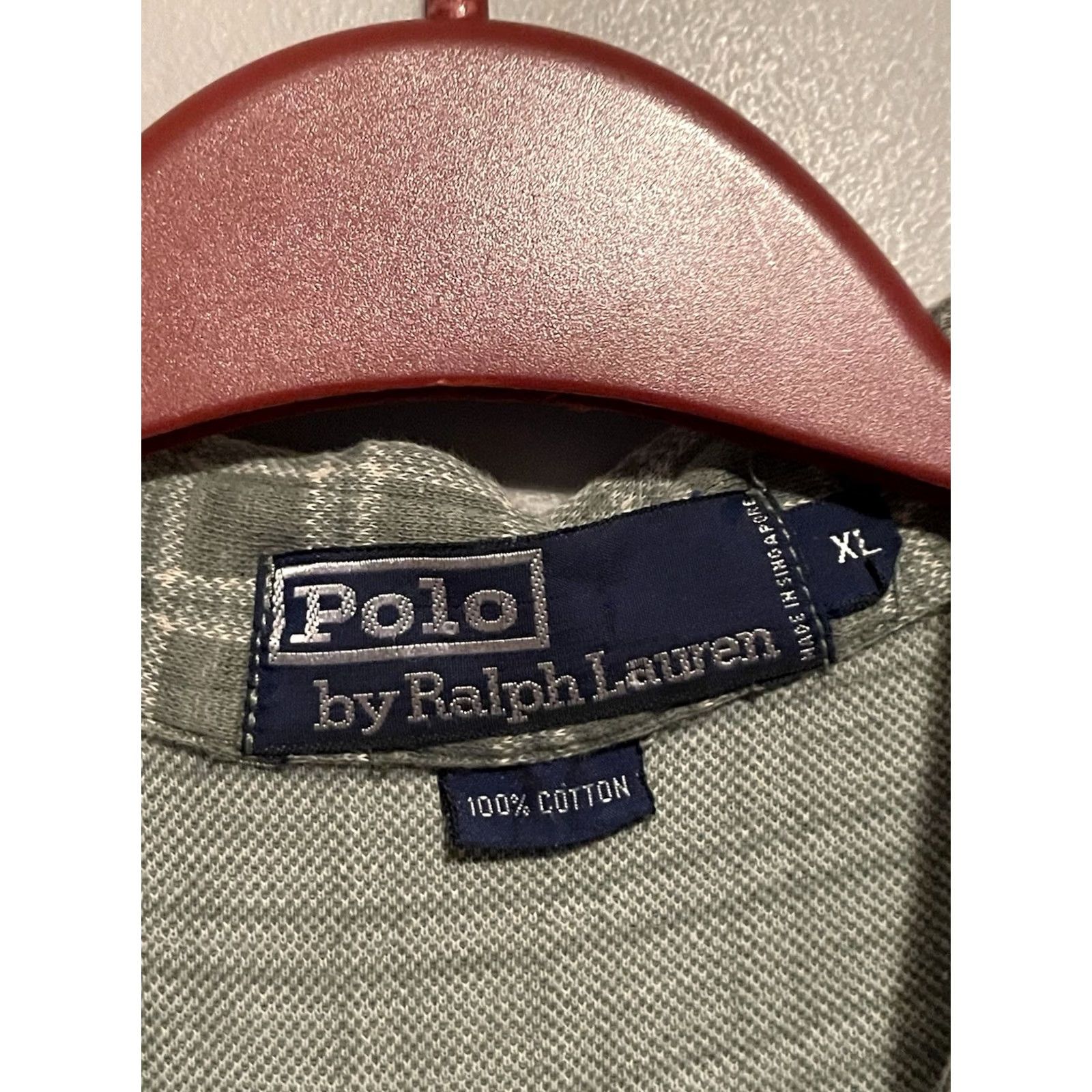 Ralph Lauren VINTAGE Ralph Lauren Polo Shirt Plaid 1/4 Button Pocket Long Sleeve XL Green Men’s Pullover Size US XL / EU 56 / 4 - 5 Thumbnail