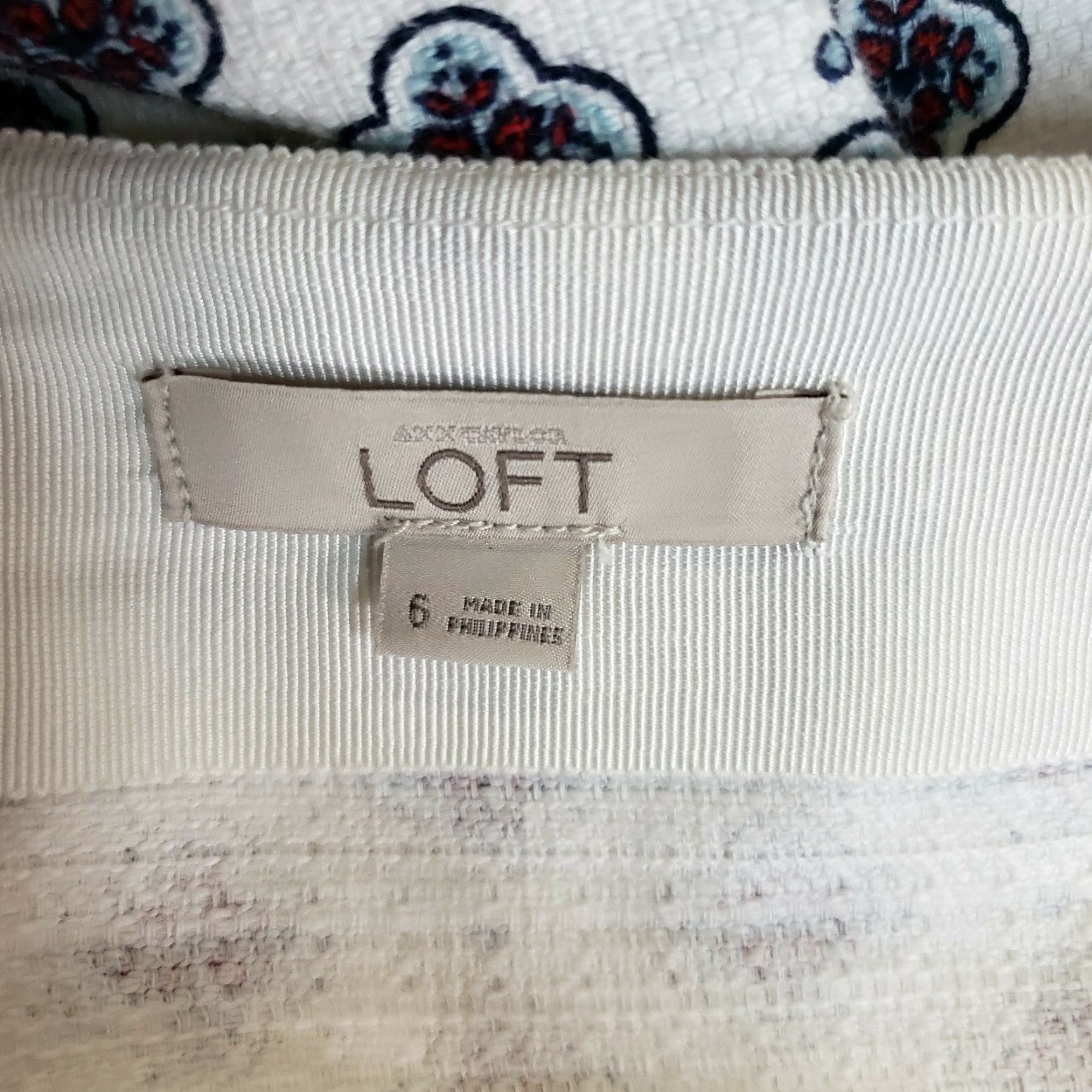 Loft LOFT Ann Taylor Womens Skirt Sz 6 White Red Side Zip A-Line Short Vintage: No Mens Womens Girls? Size 28" / US 6 / IT 42 - 4 Thumbnail