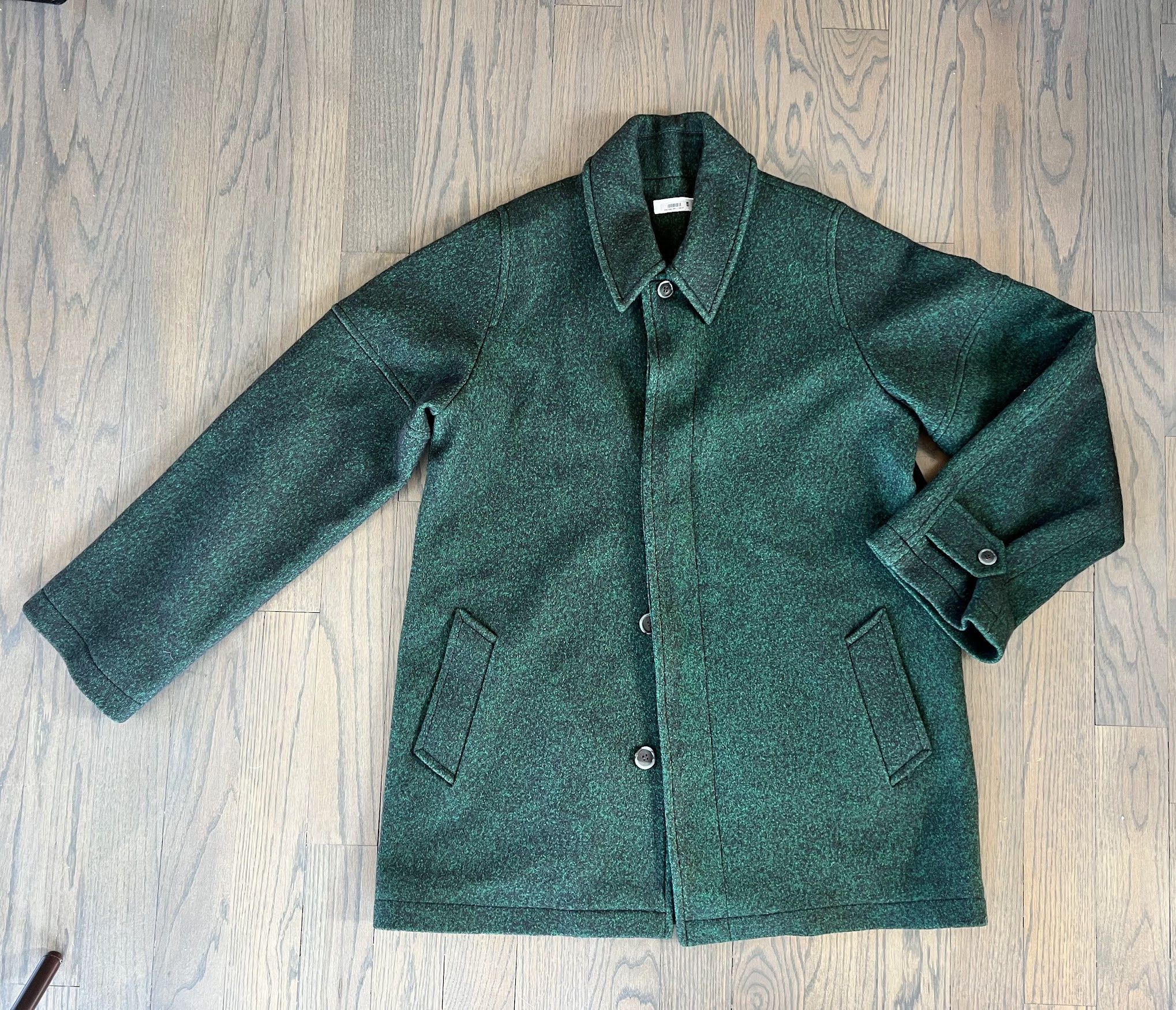 KEENKEEE Keenkee Green Wool Coat Size US L / EU 52-54 / 3 - 1 Thumbnail