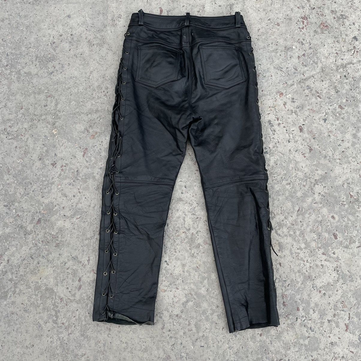 Vintage Vintage Moto Pants 32 Real Leather Y2K Japan Style 90s Size US 32 / EU 48 - 2 Thumbnail