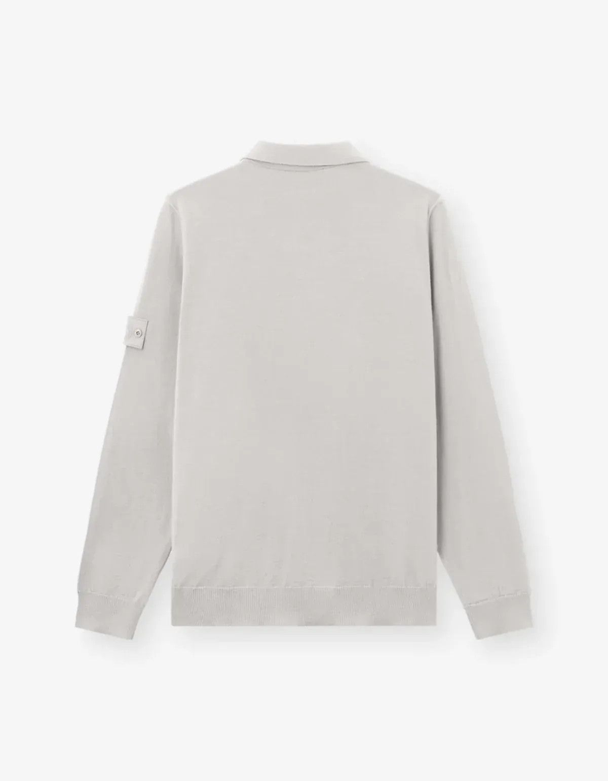 Stone Island Stone Island Ghost Grey Wool Long Sleeve Polo Shirt Size US M / EU 48-50 / 2 - 2 Thumbnail