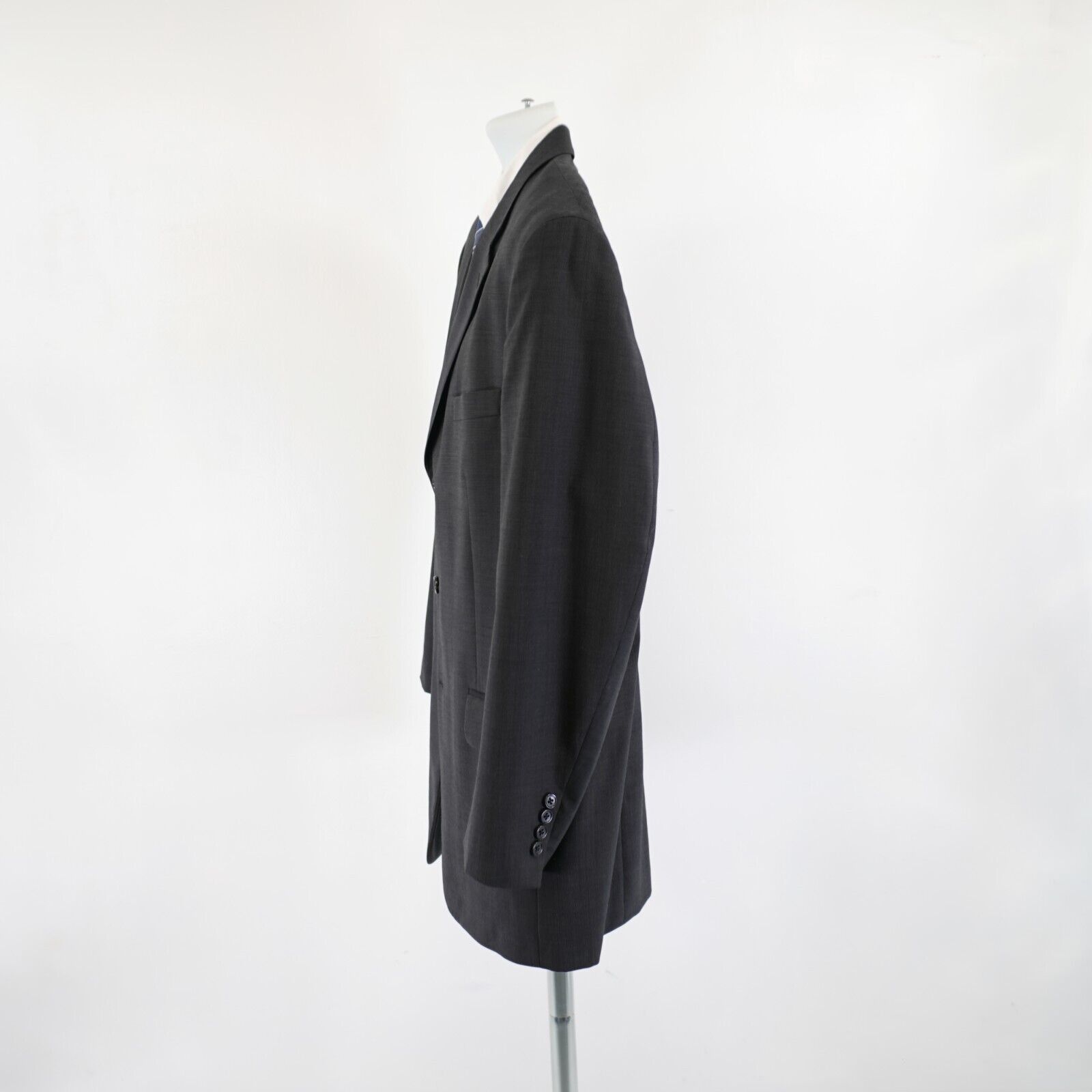 Jos. A. Bank Jos A Bank Wool Gray Birdseye 2 Piece Suit 46R 40/29 3 Butto Size 46R - 9 Thumbnail