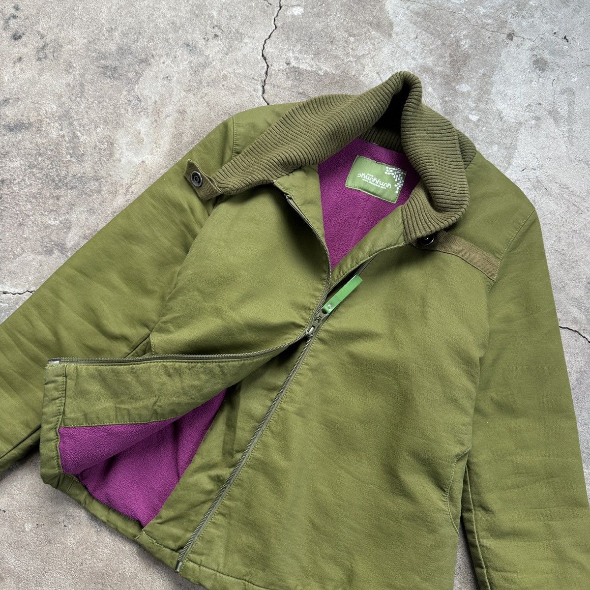 Vintage Y2K Skunkfunk Green Fairy Core Asymmetric Zip Jacket Size M / US 6-8 / IT 42-44 - 3 Thumbnail