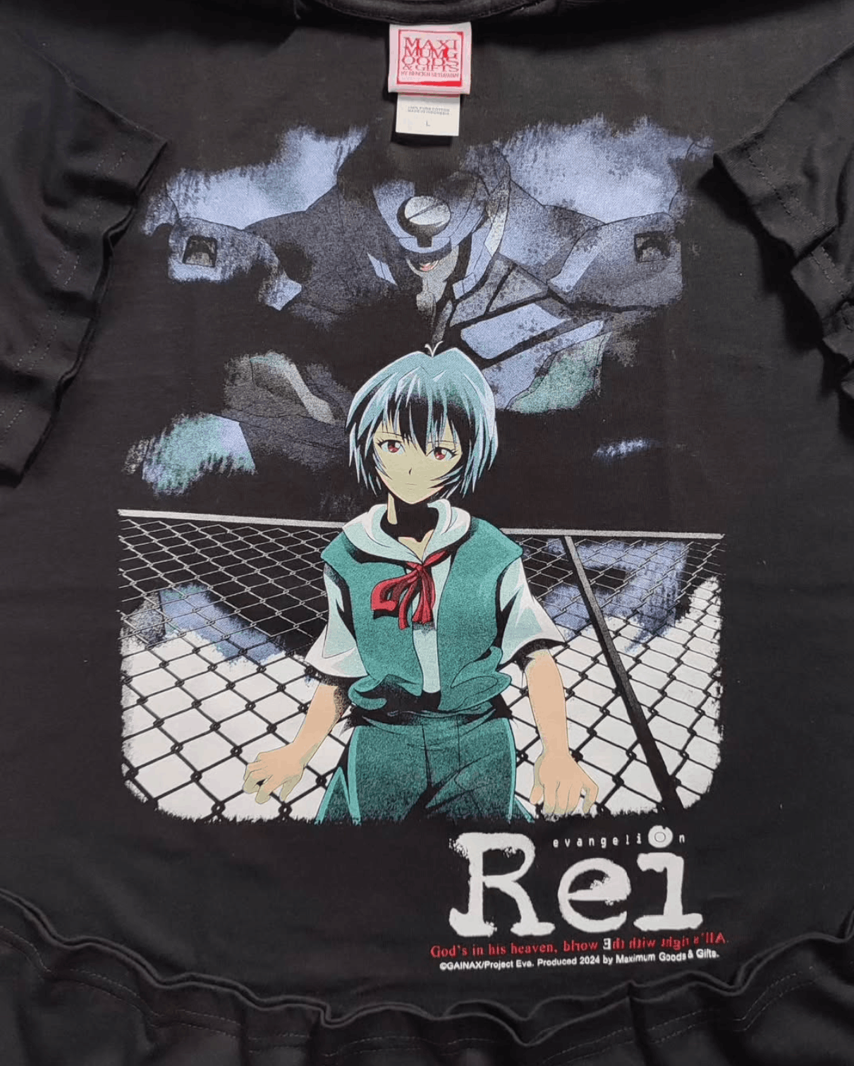 Anime T SHIRT EVANGELION REI AYANAMI RIFF OFF LAIN IWAKURA ANIME Size US XL / EU 56 / 4 - 1 Thumbnail