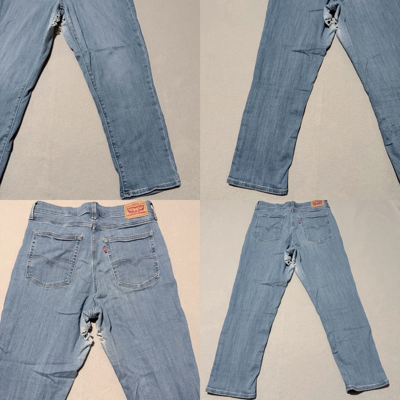 Levi's Levi's 724 High-Rise Straight Jeans Women Medium Wash Blue Denim Distressed - 31 Modern Distressed Jeans Womens Levi's 724 Size 24" / US 00 / IT 34 - 9 Thumbnail