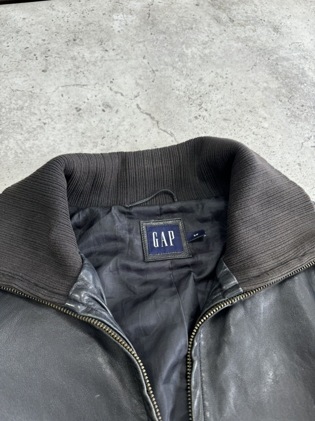 Gap Vintage Gap Leather Bomber Kanye West Style Size US S / EU 44-46 / 1 - 4 Thumbnail