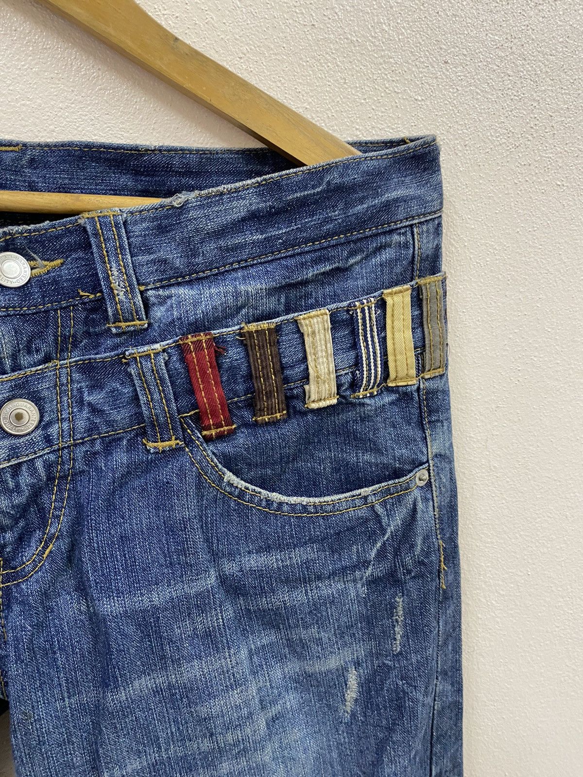 Japanese Brand Vintage Double Waist Denim Japan Size US 35 - 4 Thumbnail