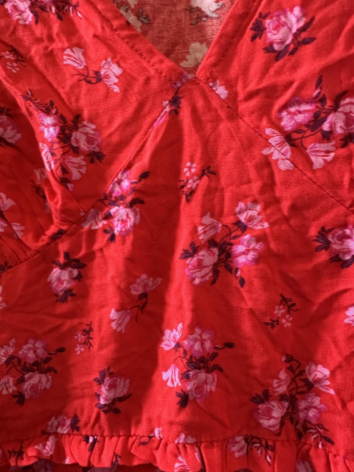 Unknown London Red Floral Long Sleeve Dress Size M / US 6-8 / IT 42-44 - 2 Thumbnail