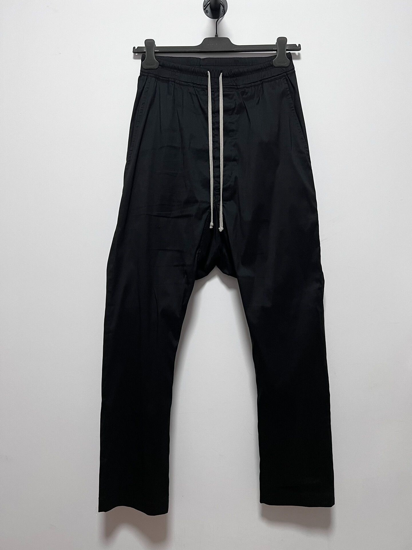 Rick Owens Rick Owens Black Low-Crotch Trousers Size US 30 / EU 46 - 1 Thumbnail