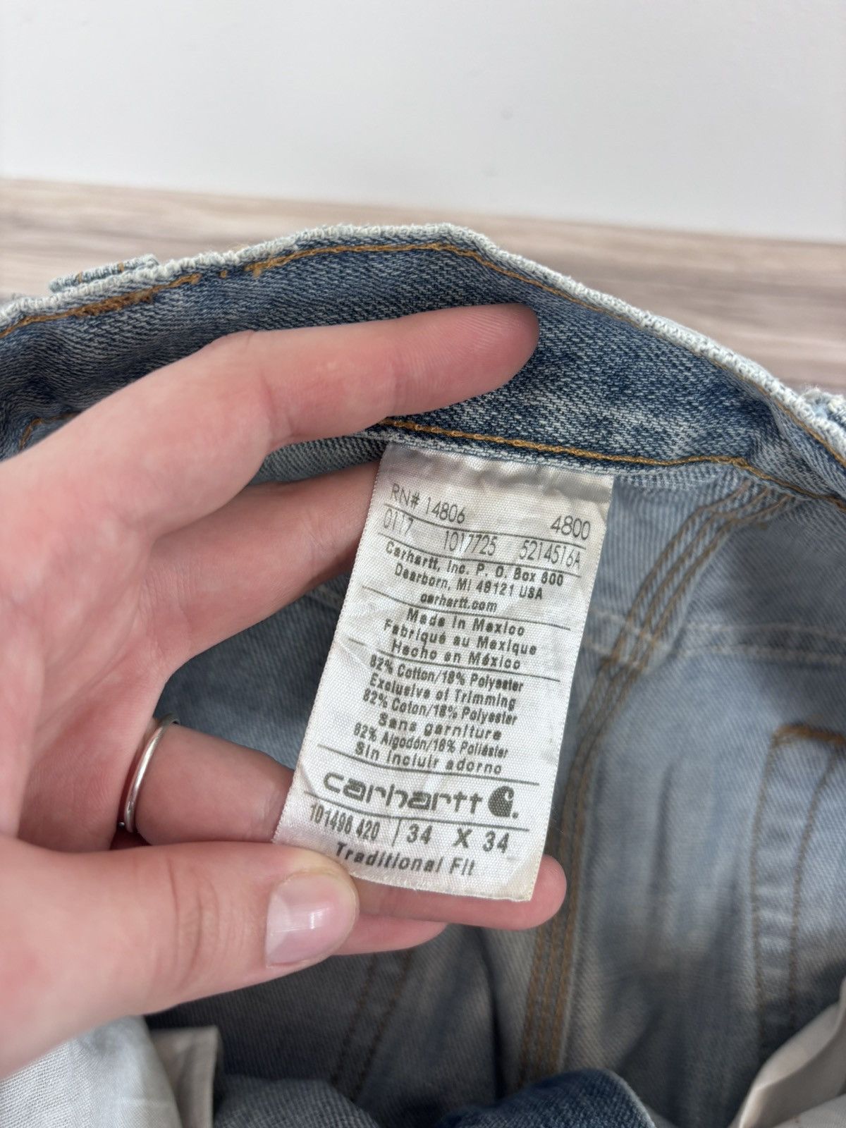 Carhartt Carhartt Men’s Denim Jeans Light Blue USA Distressed Size US 34 / EU 50 - 19 Thumbnail