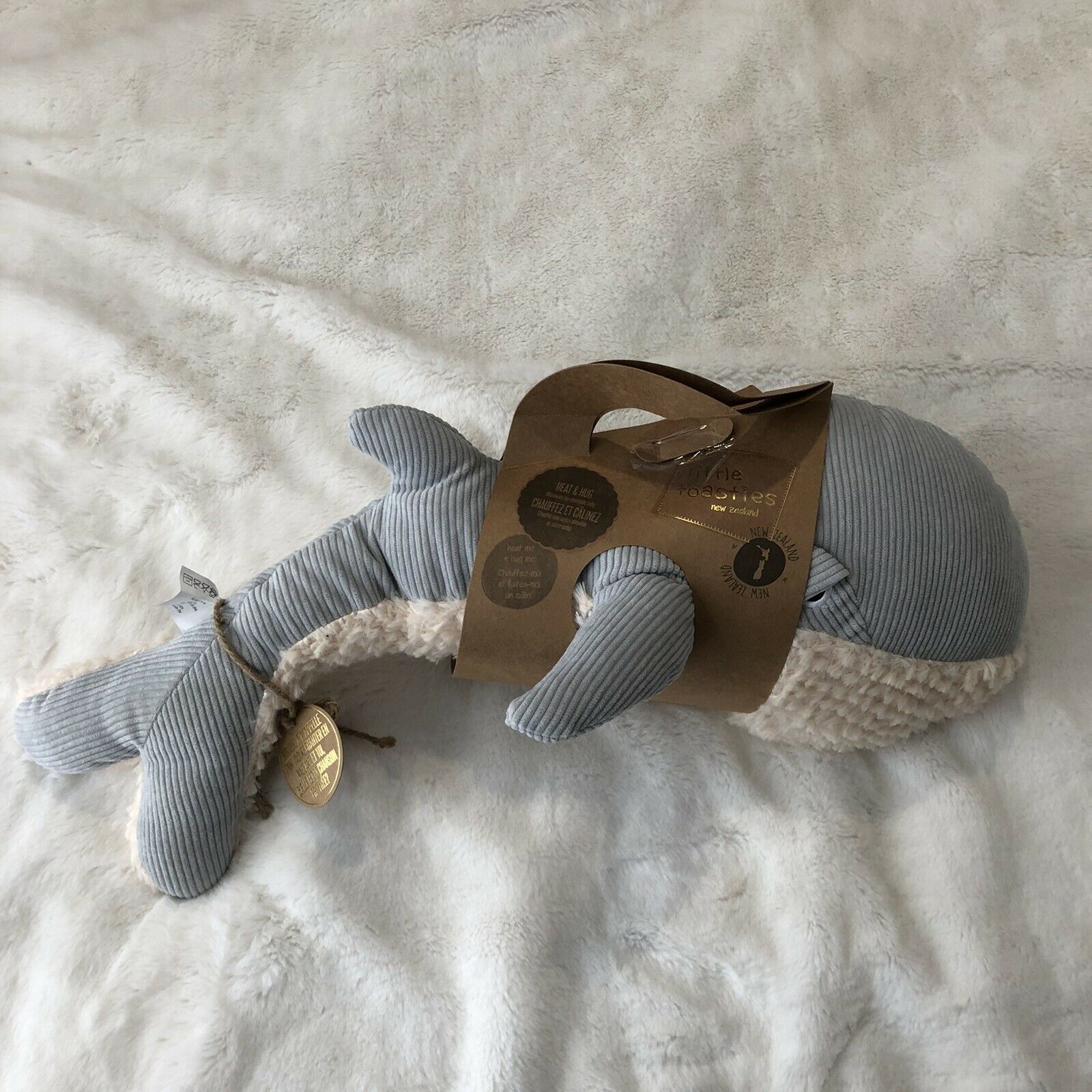 Other Little Toasties BLUEWHALE Heat Hug Plush Stuffed Animal Soft Size ONE SIZE - 3 Thumbnail