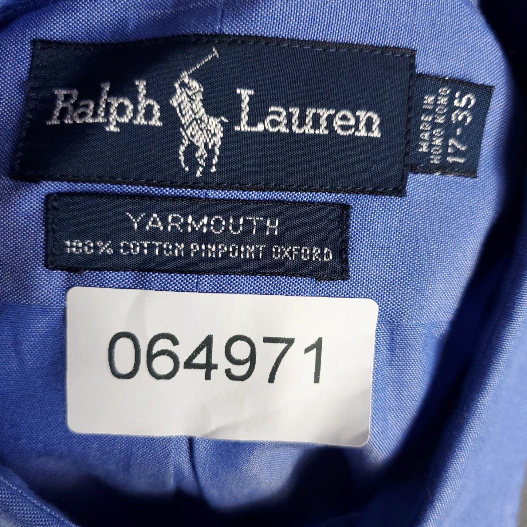 Ralph Lauren Ralph Lauren Dress Shirt Mens Size 17 Blue Pony Button Up Long Sleeve Size 46R - 8 Thumbnail