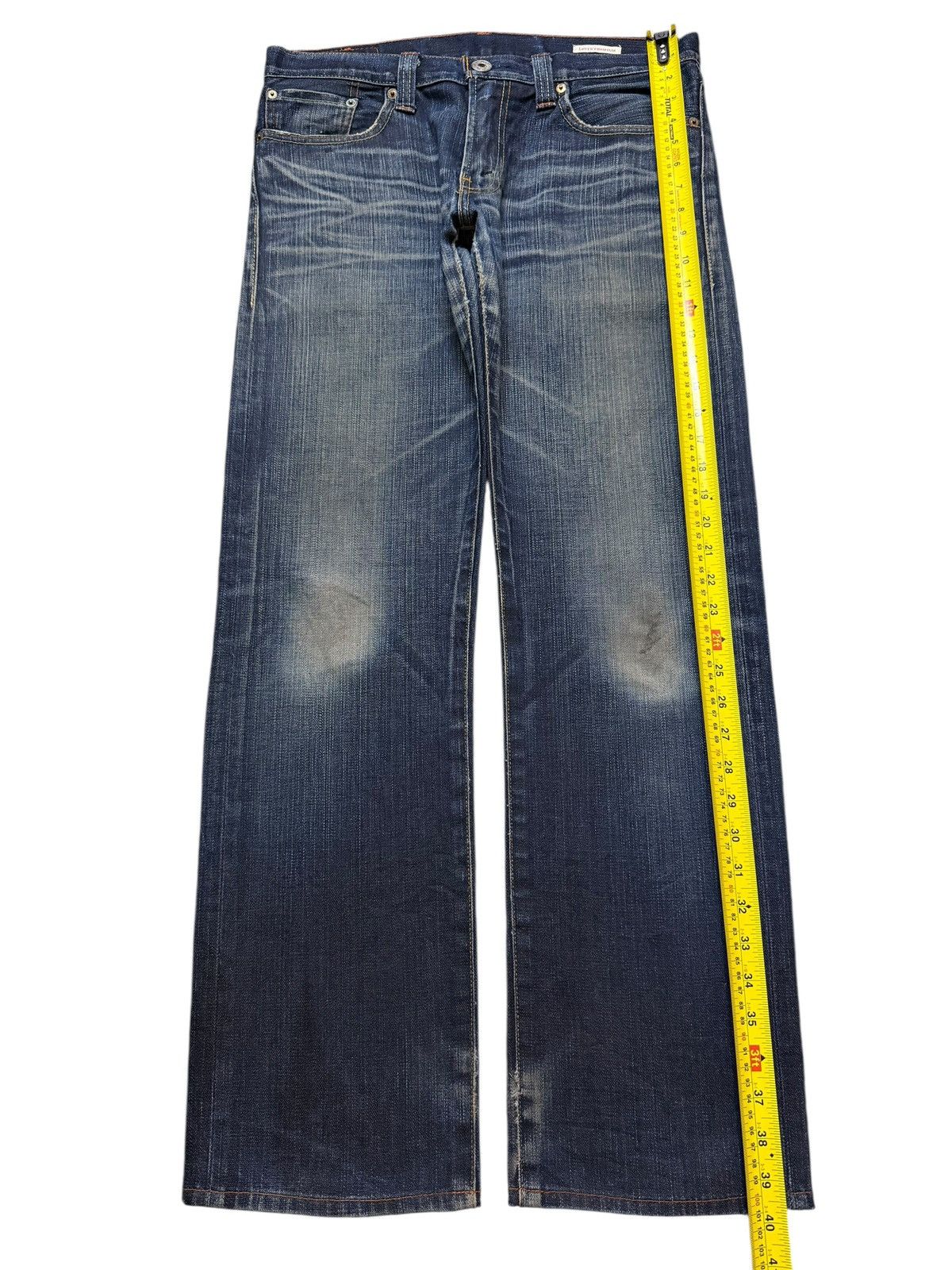Levi's Vintage Y2K Levis 505 Blue Faded Wash Whisker Straight Loose Size US 33 - 10 Thumbnail