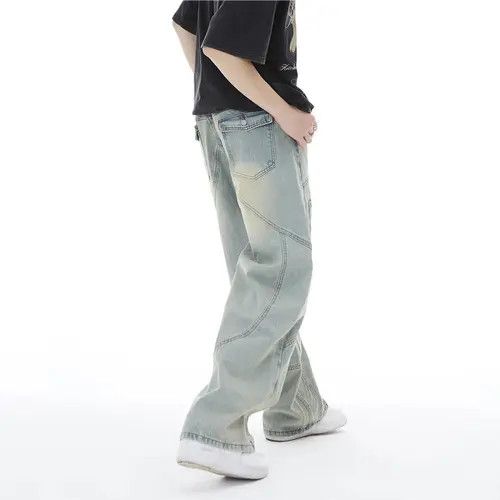 Jean Mikami x Honji Topstitched Seam Baggy Flared Jeans Men y2k Size US 32 / EU 48 - 8 Thumbnail
