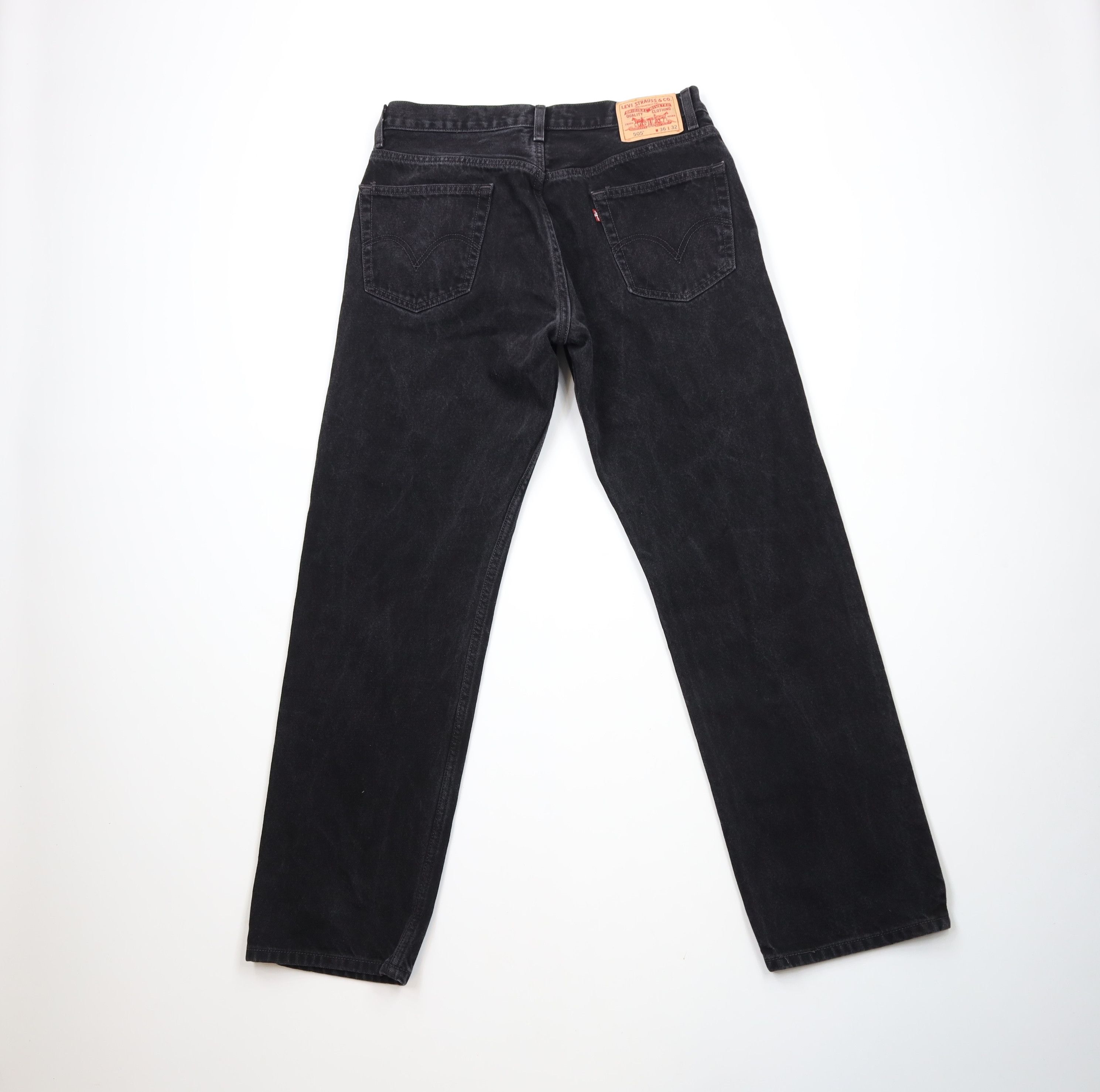 Levi's × Vintage Vintage Y2K Levis 505 Fit Straight Leg Denim Jeans Black Size US 34 / EU 50 - 7 Thumbnail