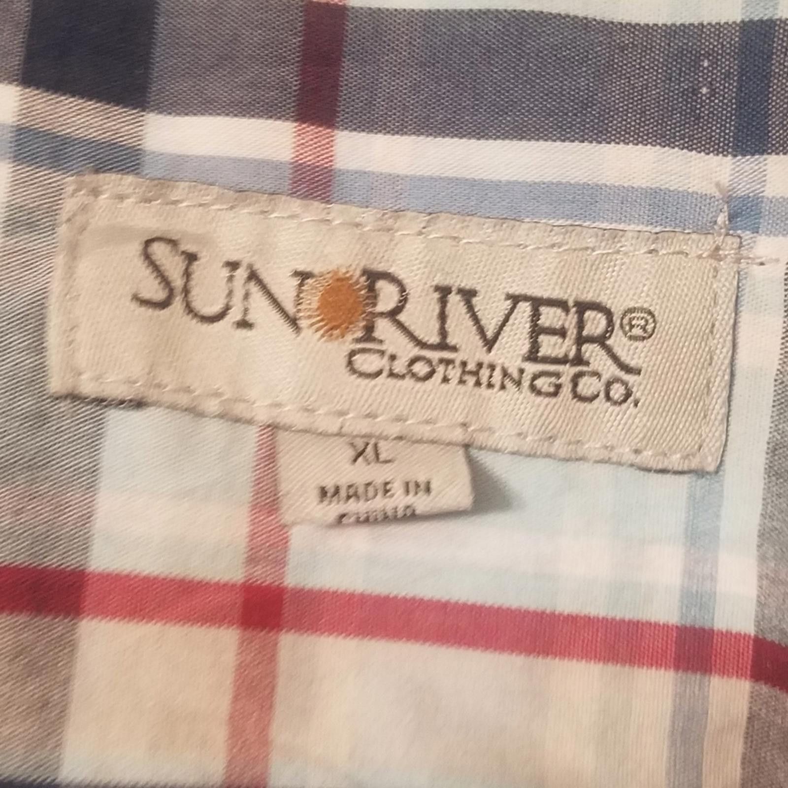 Designer Sun River Casual Plaid Button-Down Shirt XL Size US XL / EU 56 / 4 - 3 Thumbnail
