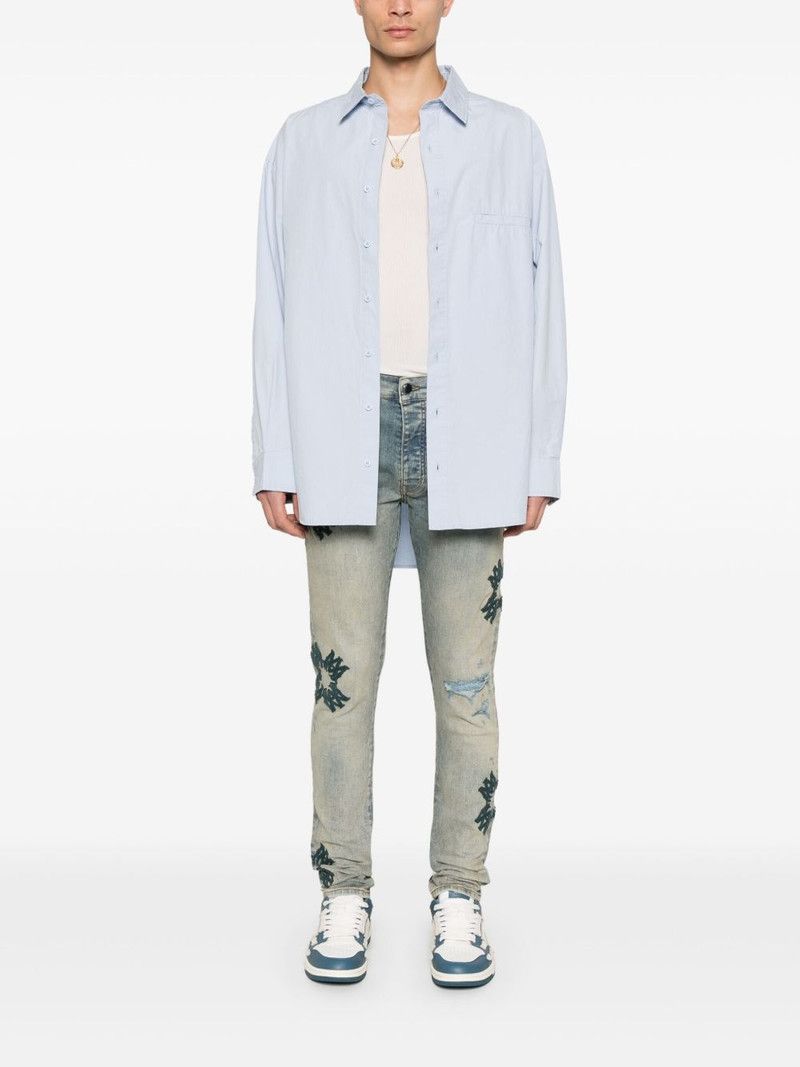 Amiri o1orln1125 MA Quad Appliqué Jeans in Blue Size US 36 / EU 52 - 2 Thumbnail