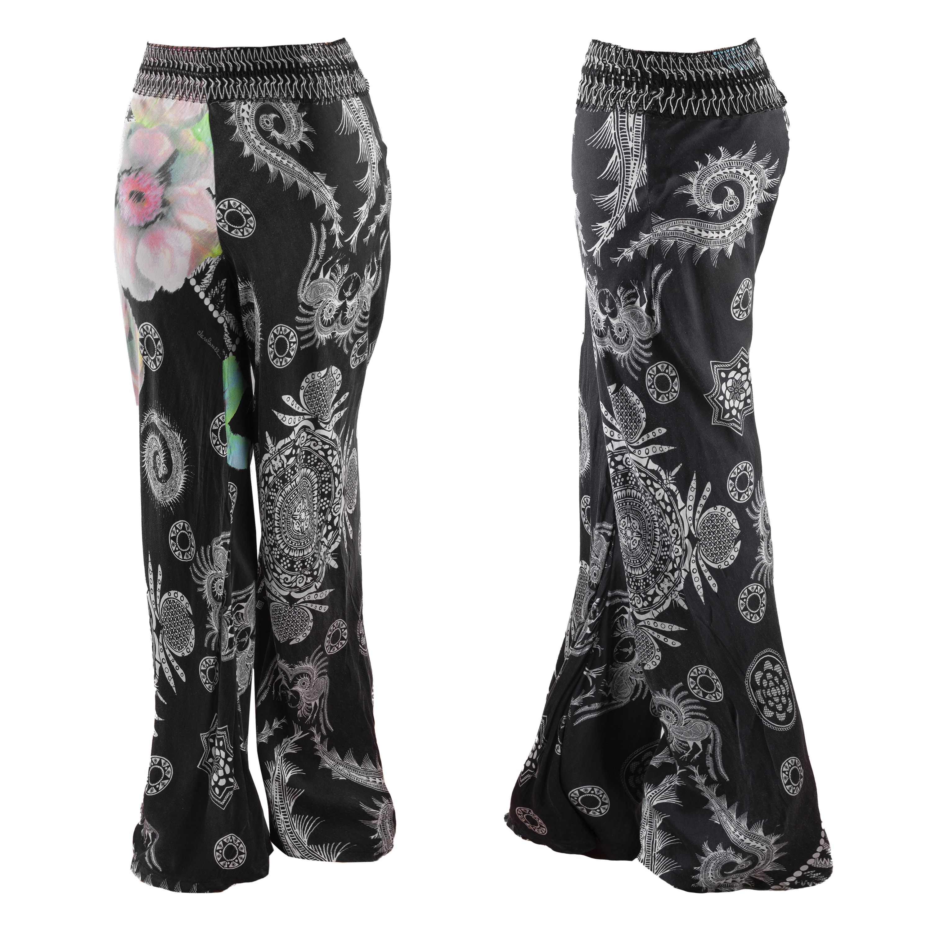 Roberto Cavalli Roberto Cavalli Class Vintage Floral Flowy Pants (XS/S) Size 25" / US 0 / IT 36 - 1 Thumbnail