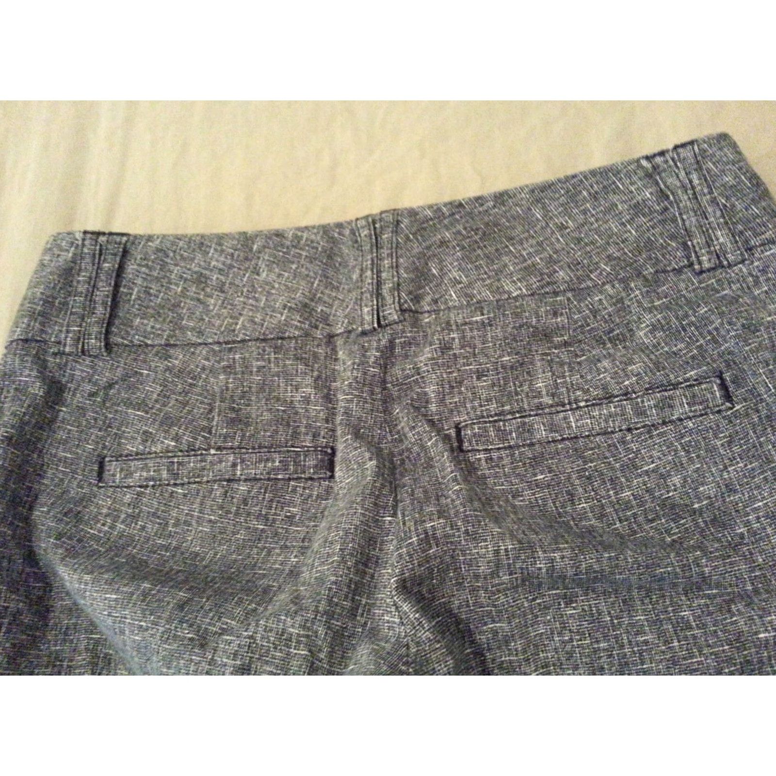 Express Womens Express Pants Dress Khaki Gray 0 28x22 Cotton Slim Capris Cropped Modern Size 25" / US 0 / IT 36 - 3 Thumbnail